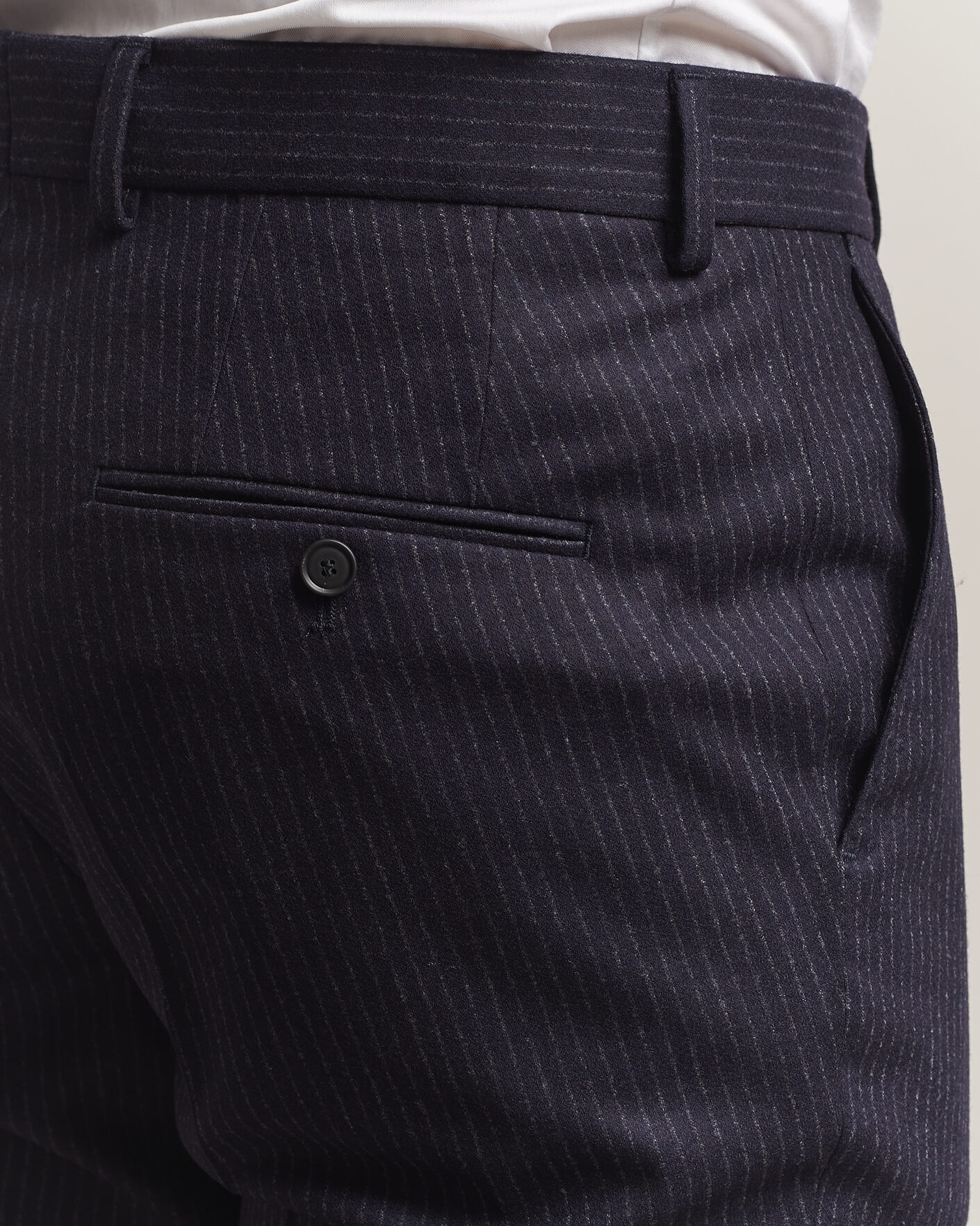 Homme | Costumes | BOSS BLACK | Huge Wool Pinstriped Suit Dark Blue