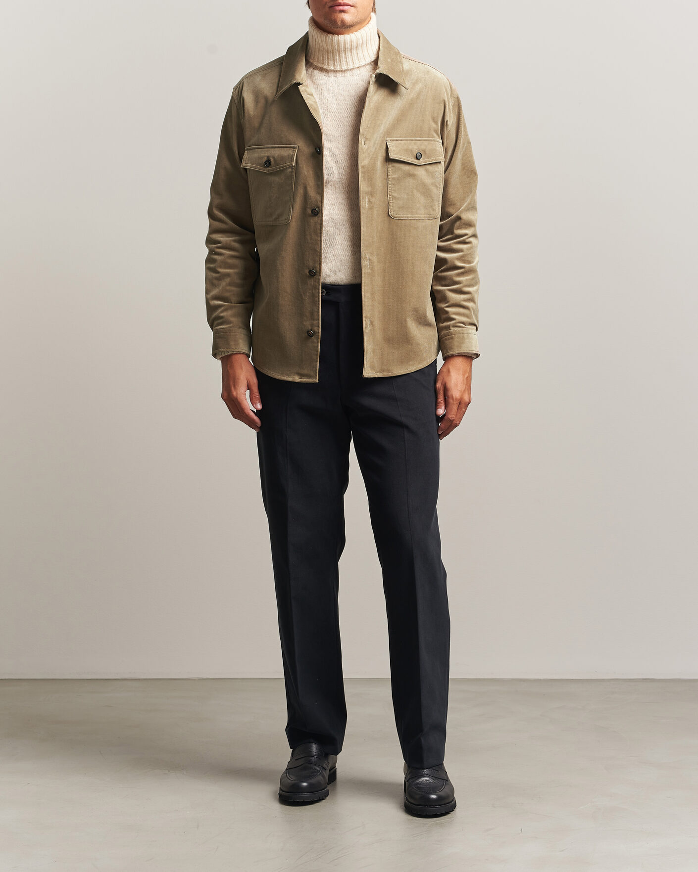 Homme | Chemises | BOSS BLACK | Carper Corduroy Overshirt Open Brown