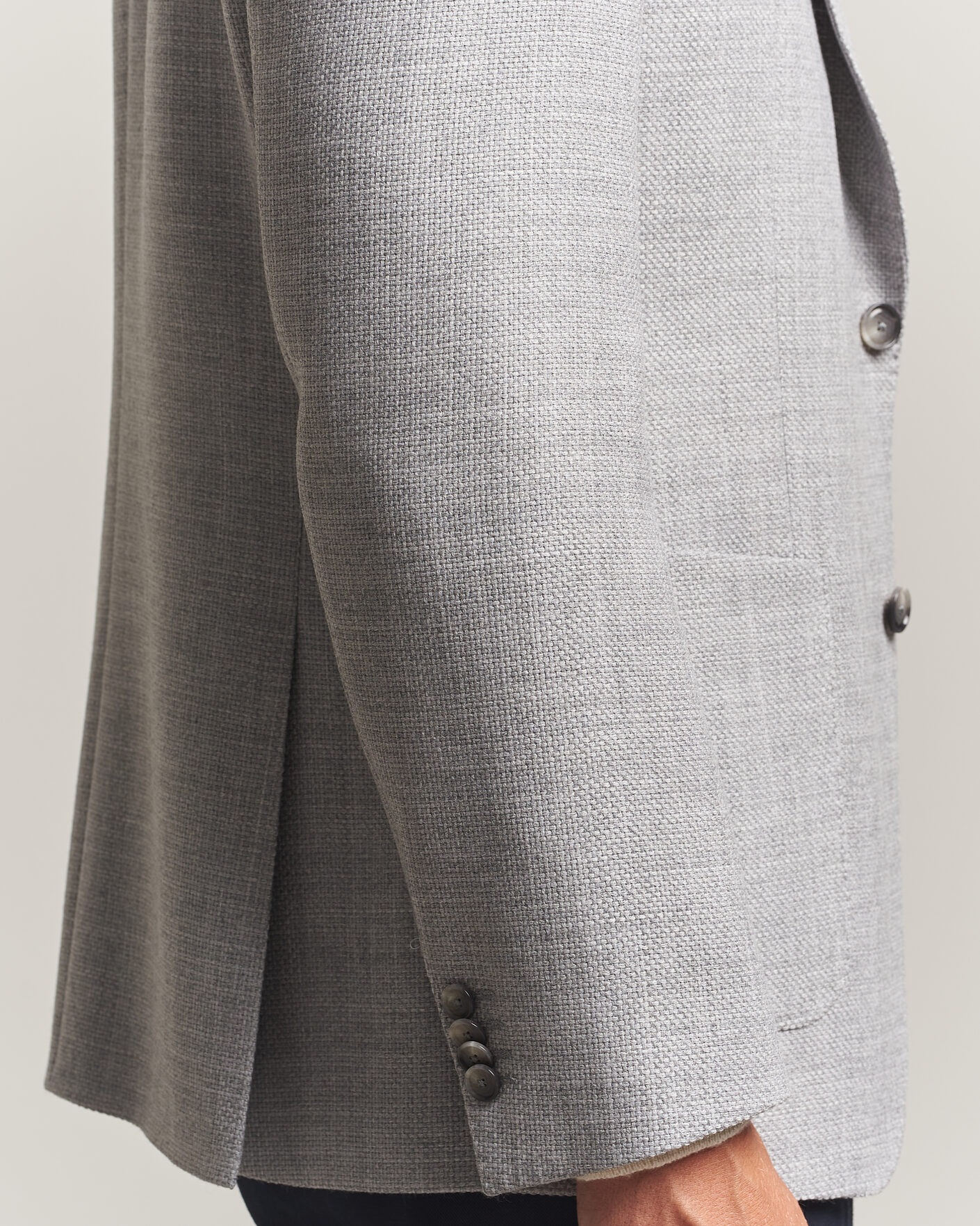 Heren | Blazers | BOSS BLACK | Hutson Wool Patch Pocket Blazer Light Grey