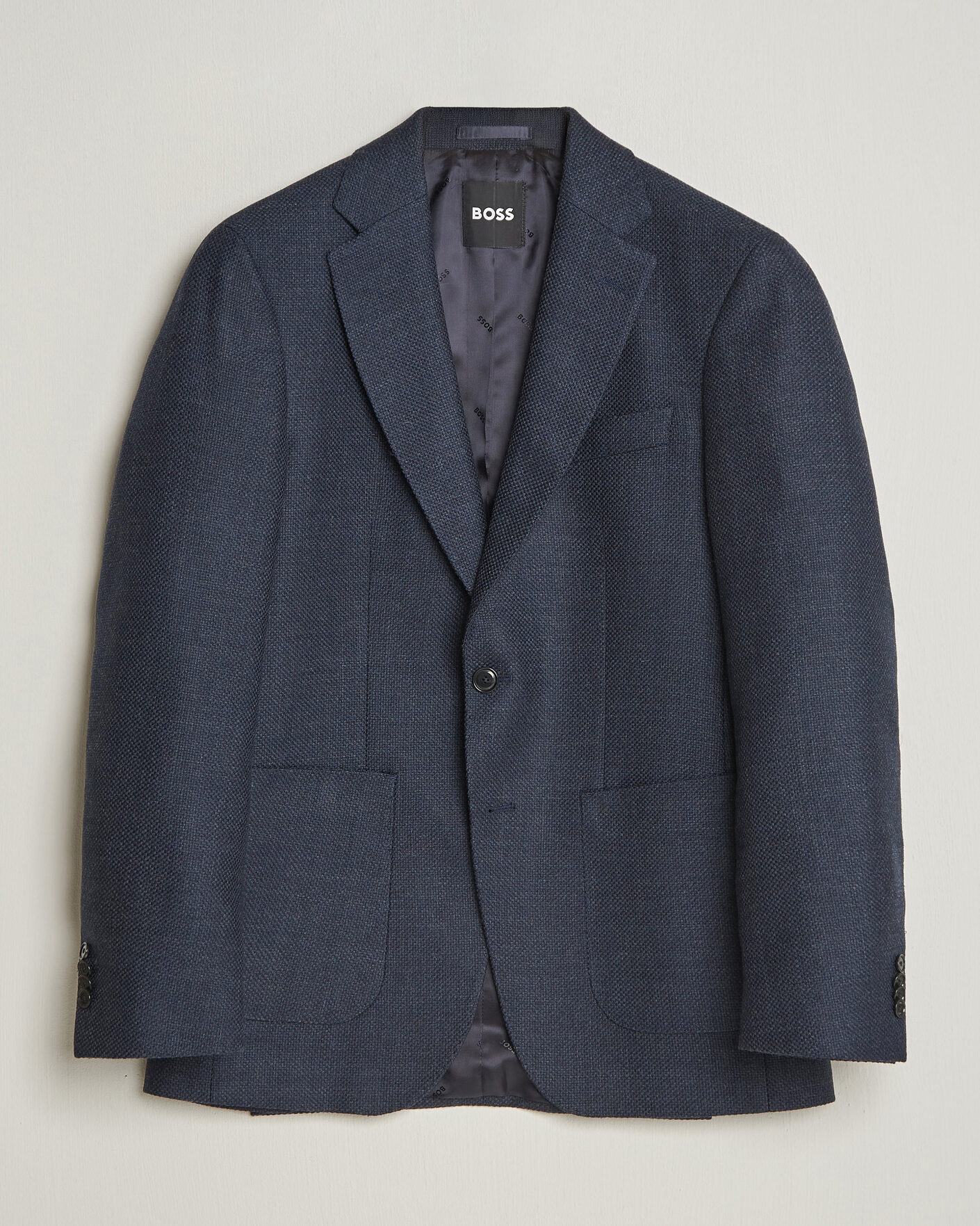 Heren | Blazers | BOSS BLACK | Hutson Wool Patch Pocket Blazer Dark Blue