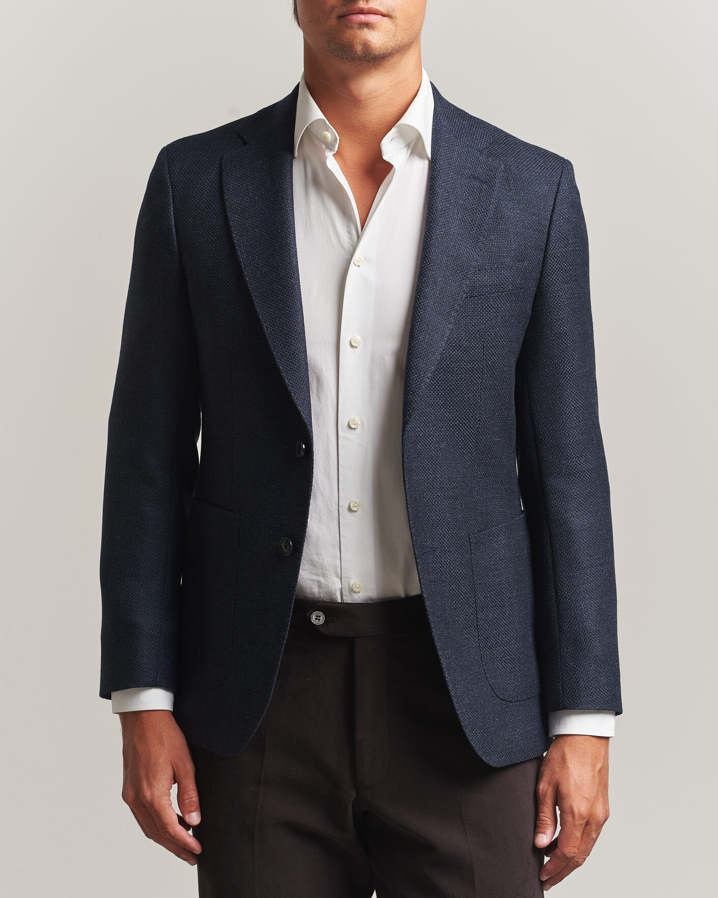 Heren | Blazers | BOSS BLACK | Hutson Wool Patch Pocket Blazer Dark Blue