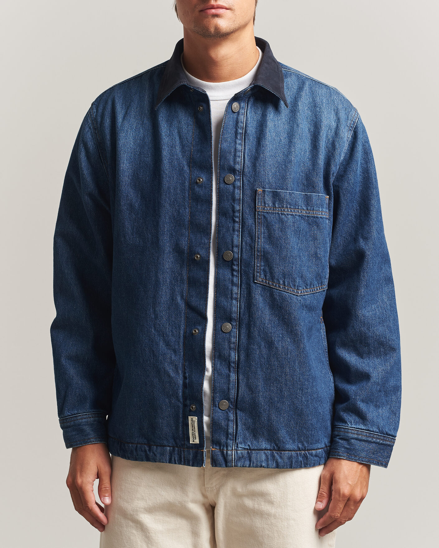Heren | Overhemden | BOSS ORANGE | Laredo Denim Overshirt Navy