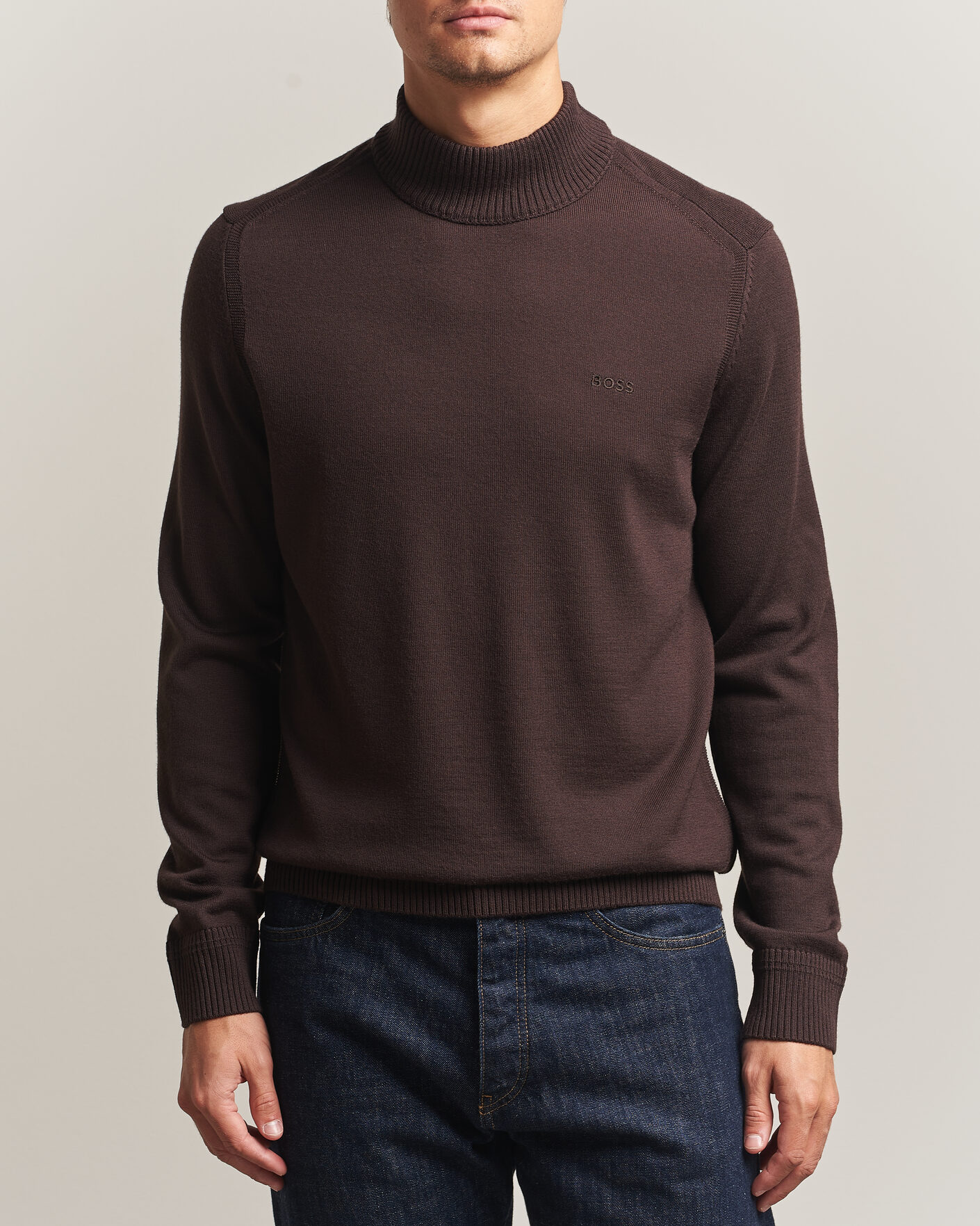 Homme | Pulls Et Tricots | BOSS ORANGE | Avac Knitted Turtleneck Dark Brown