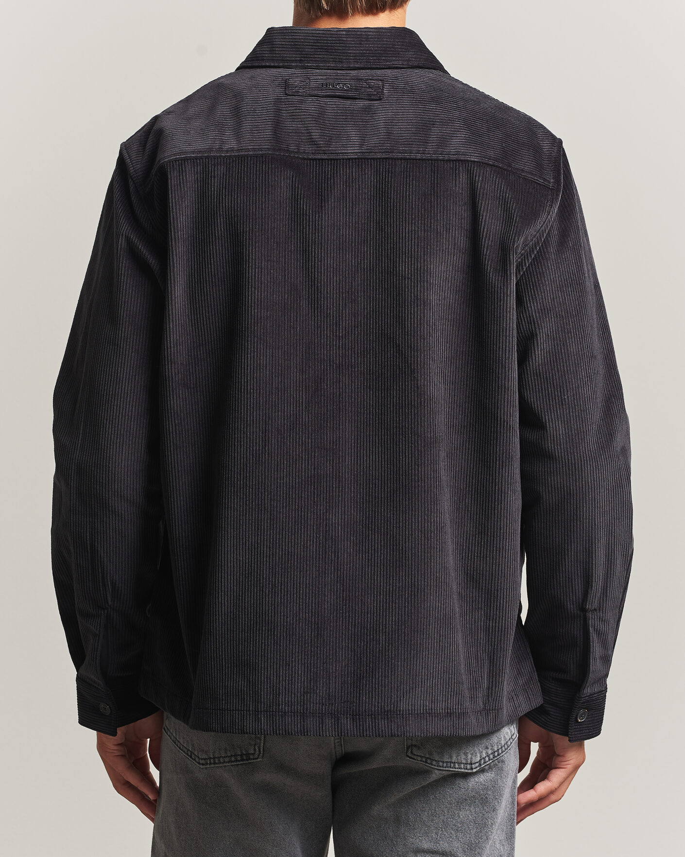 Heren | Overhemden | HUGO | Ecord Corduroy Overshirt Black