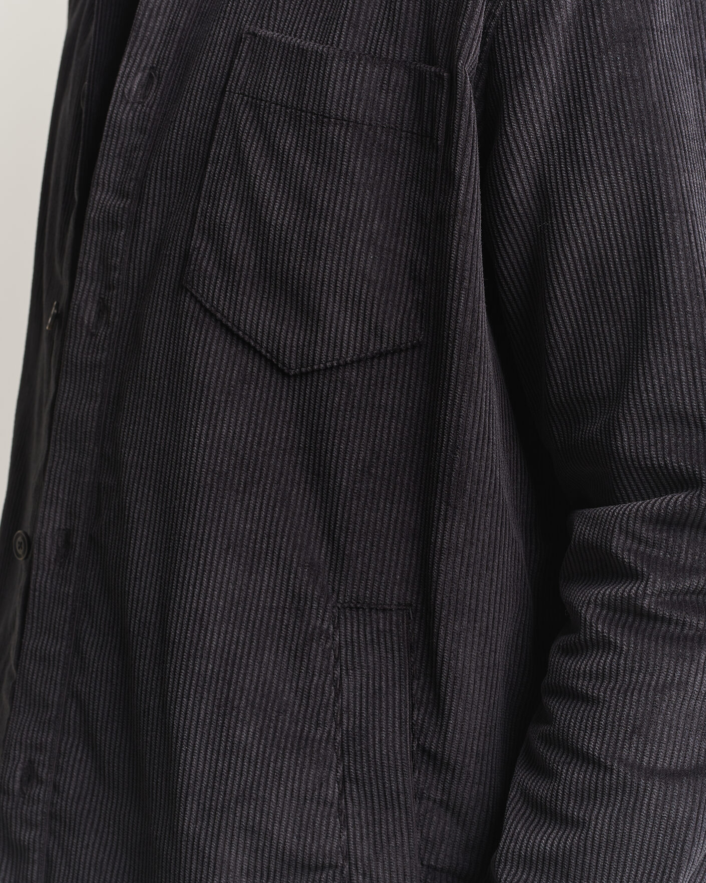 Heren | Overhemden | HUGO | Ecord Corduroy Overshirt Black