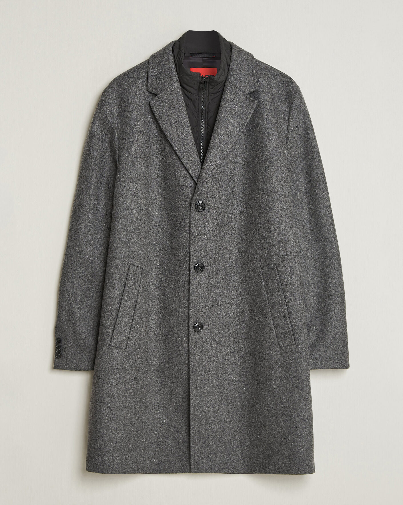 Heren | Jassen | HUGO | Milogan Bib Coat Dark Grey