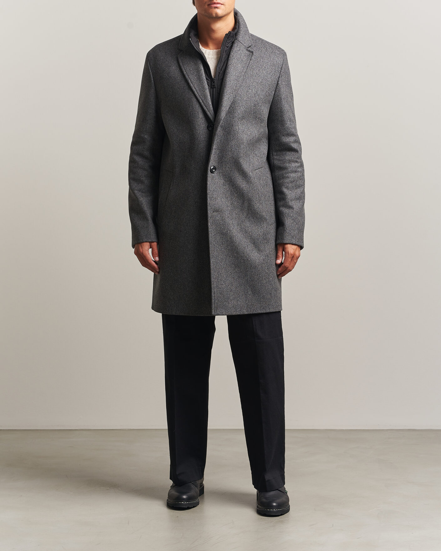 Heren | Jassen | HUGO | Milogan Bib Coat Dark Grey