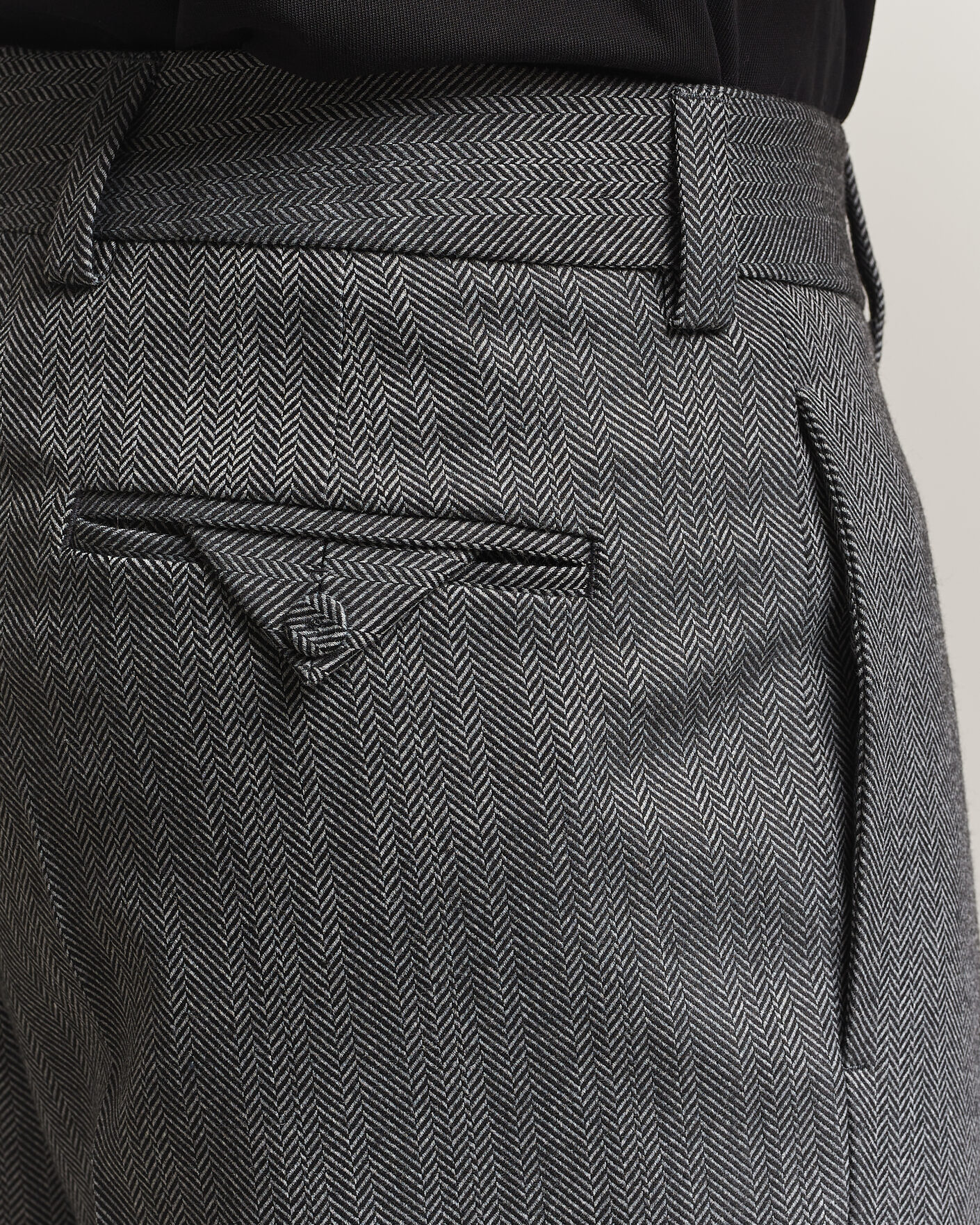 Homme | Pantalons | HUGO | Flips Herringbone Suit Trousers Dark Grey