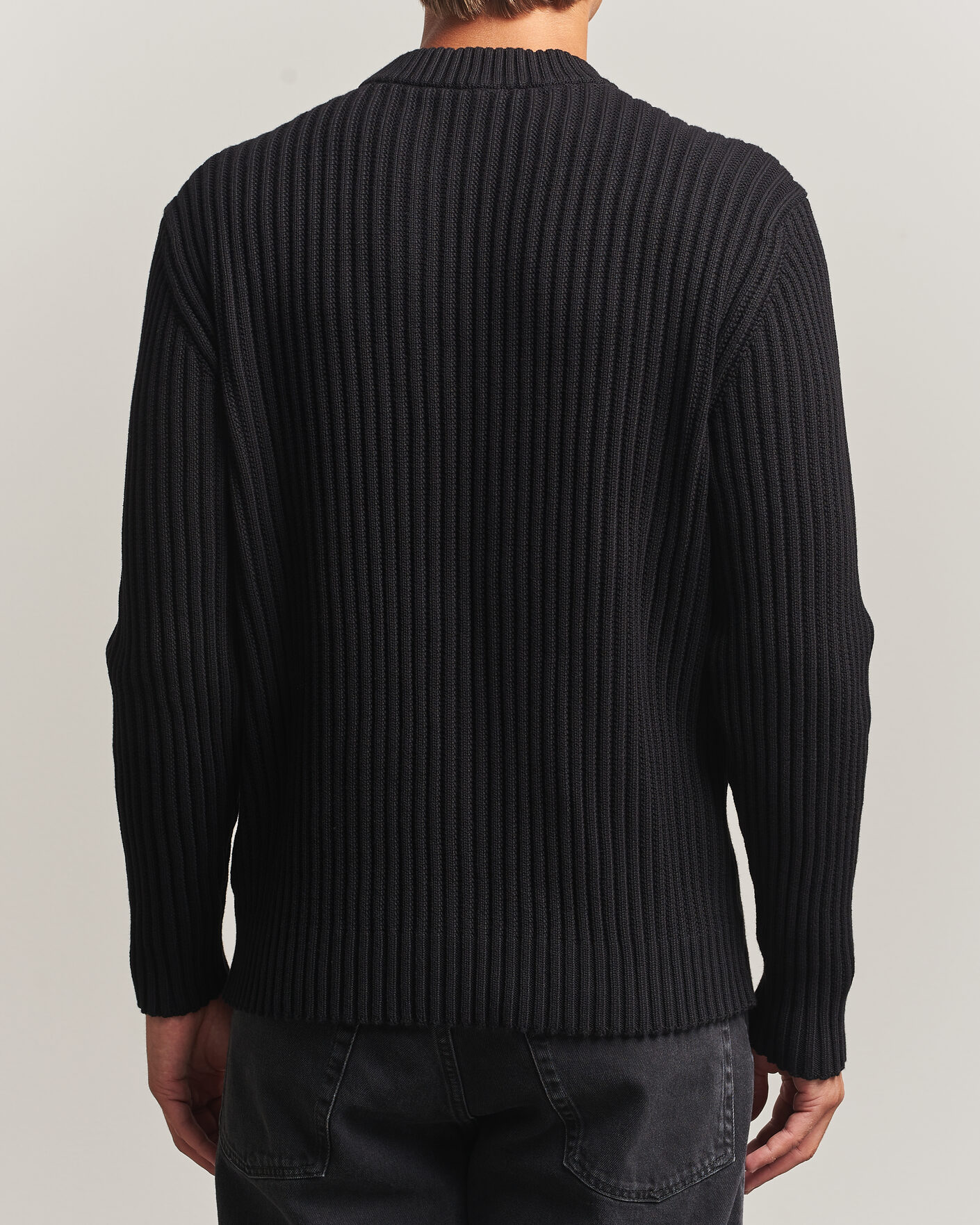 Heren | Truien | HUGO | Sribban Cotton Knitted Sweater Black