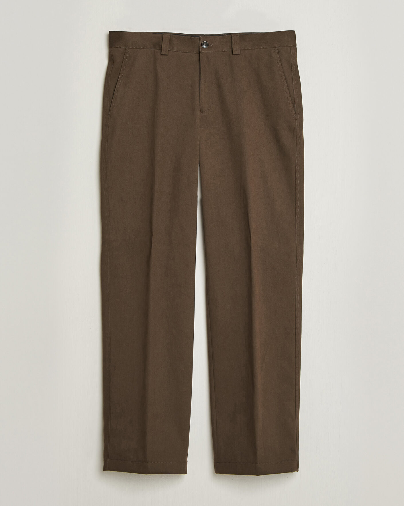 Homme | Pantalons | BOSS CAMEL | Pave Brushed Cotton Pleated Trousers Open Green