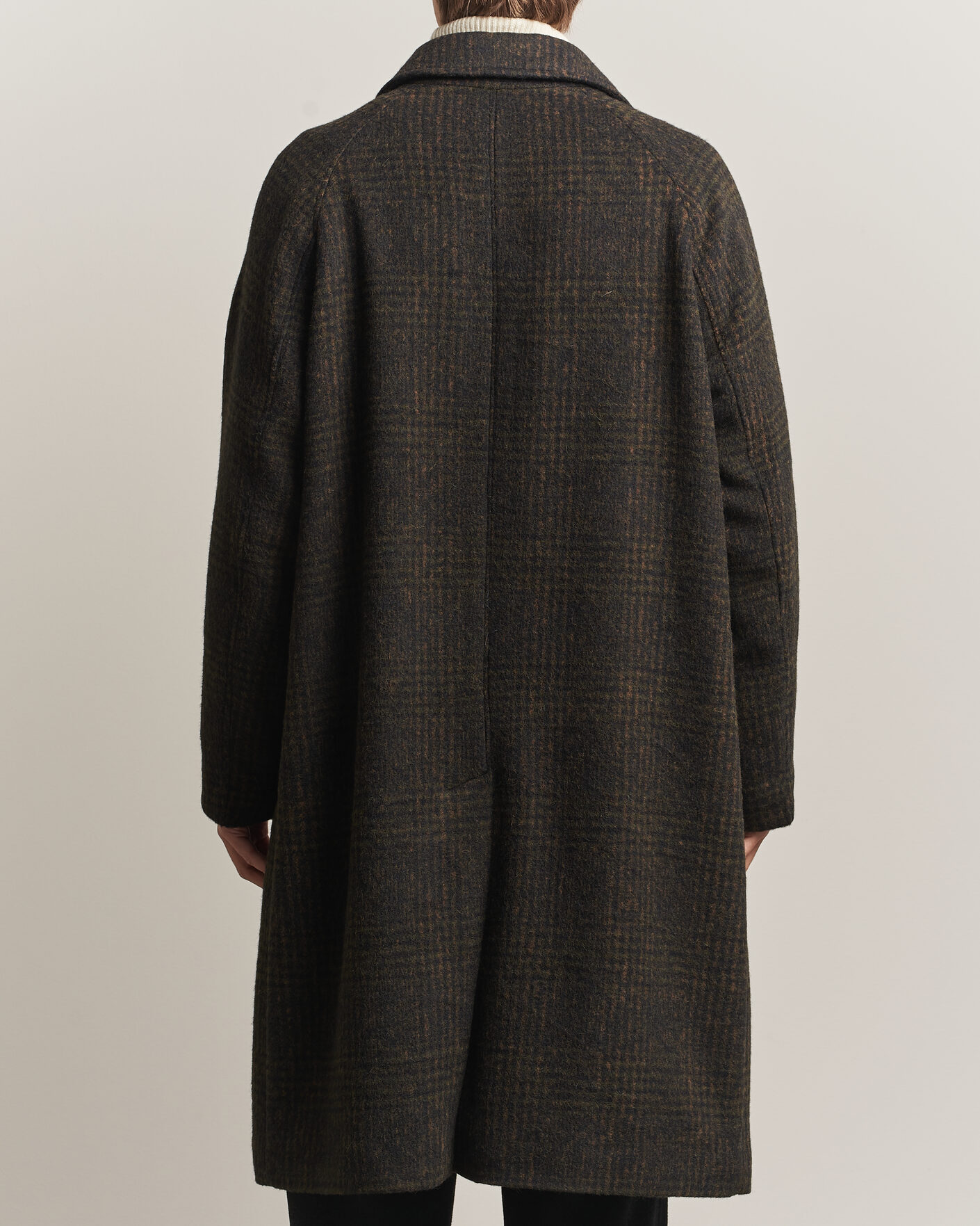 Heren | Jassen | BOSS CAMEL | Cohn Wool Checked Coat Open Green