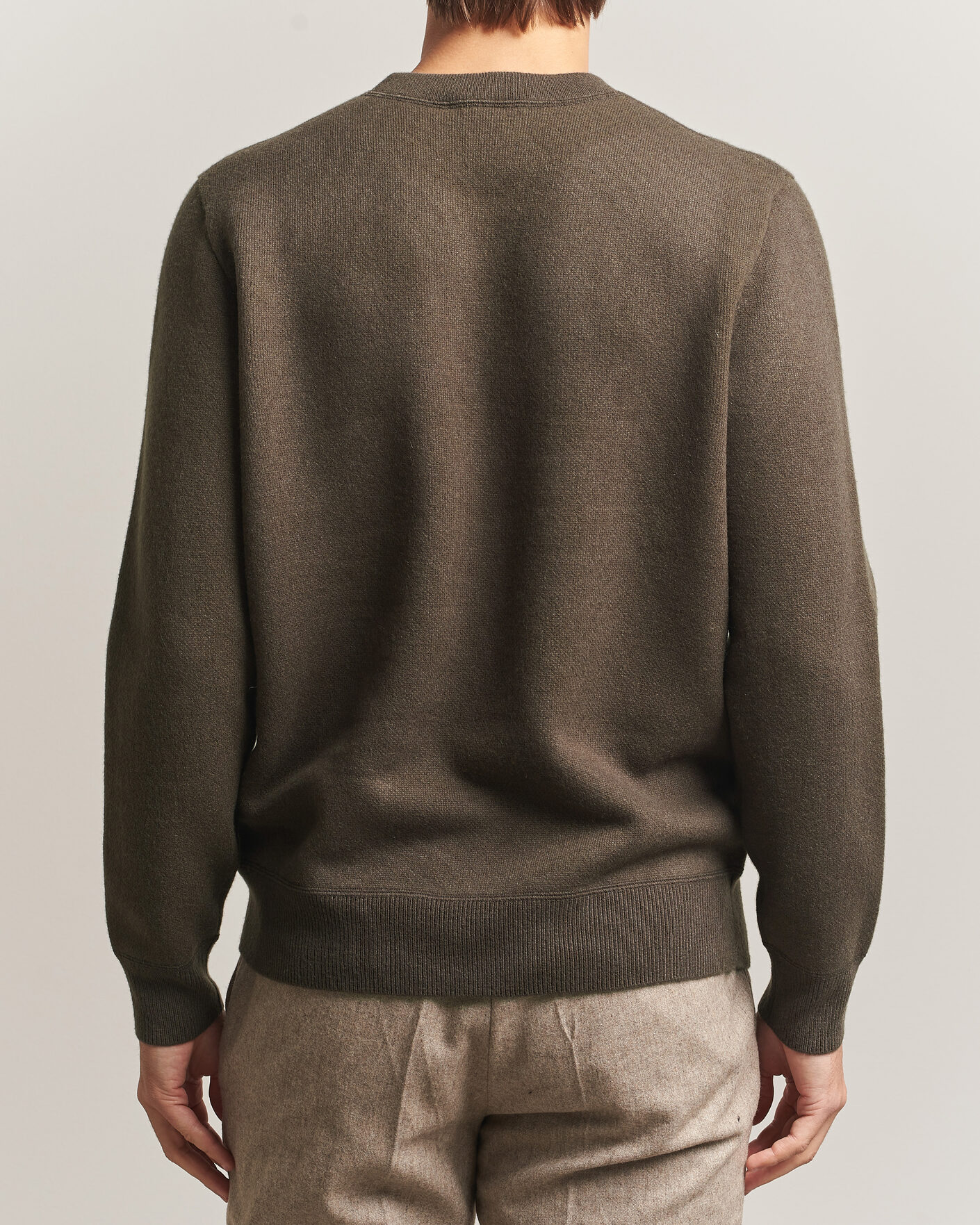Heren | Truien | BOSS CAMEL | Farrison Cashmere Knitted Sweater Open Green