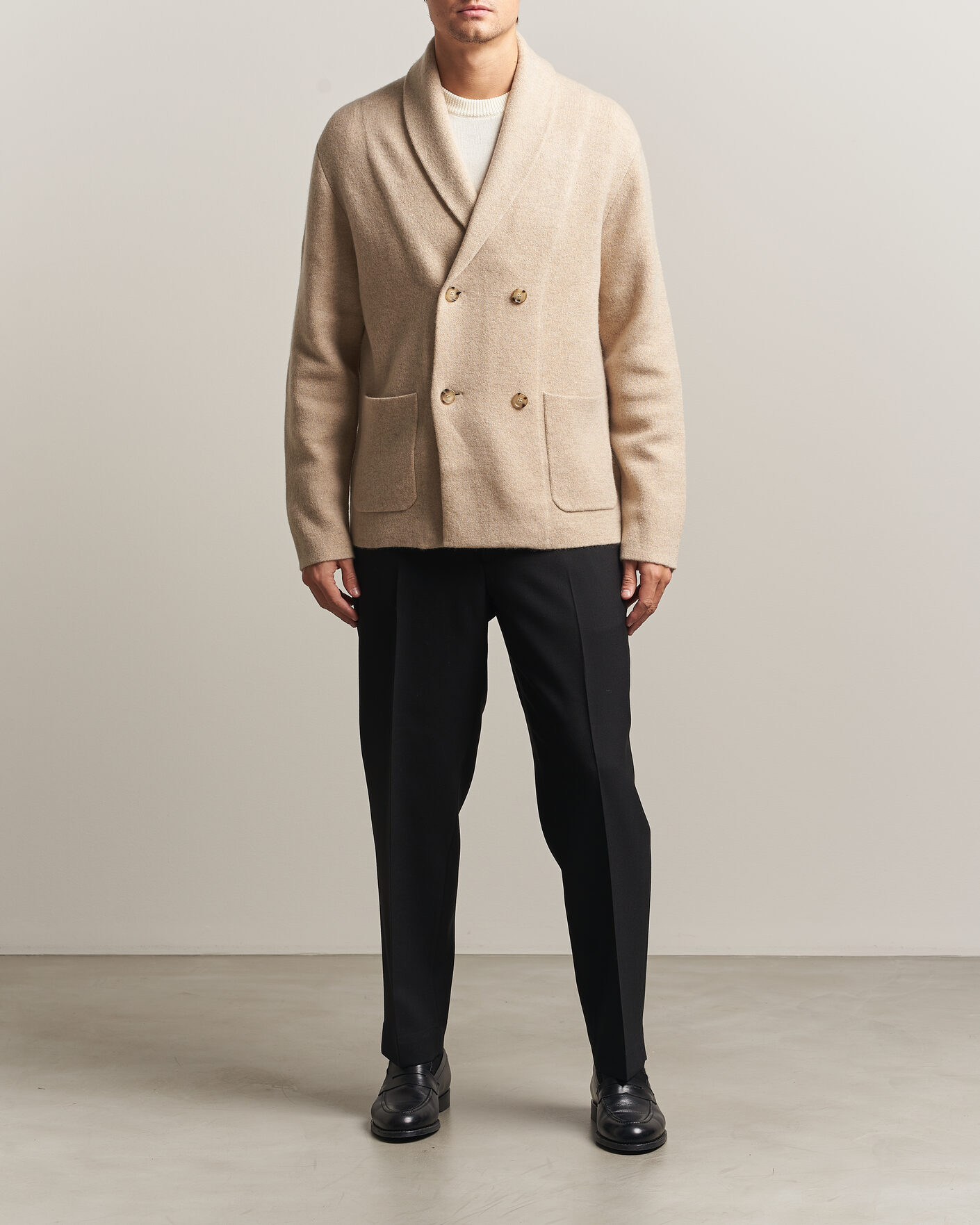 Homme | Pulls Et Tricots | BOSS CAMEL | Fenturo Wool Knitted Cardigan Light Beige