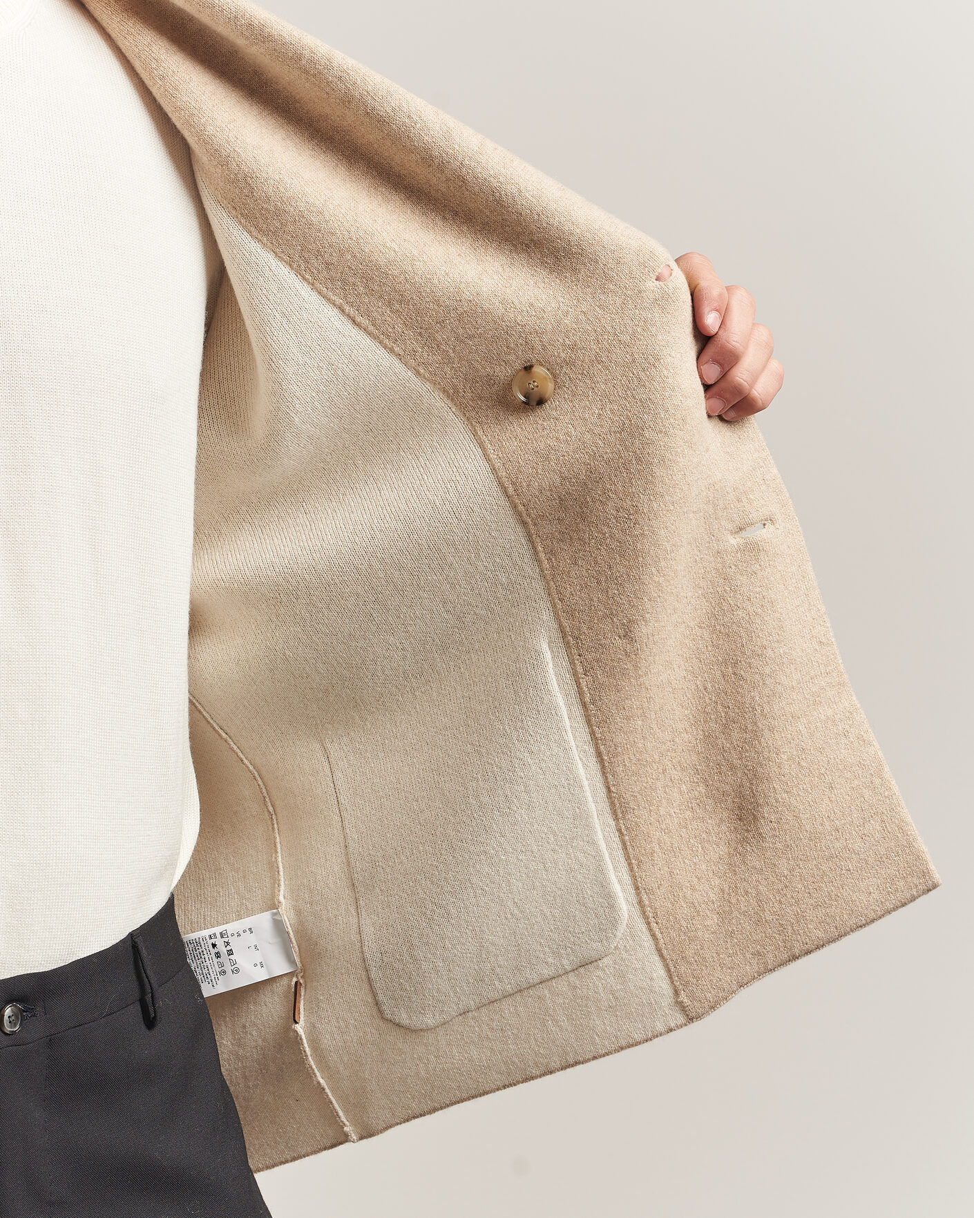 Homme | Pulls Et Tricots | BOSS CAMEL | Fenturo Wool Knitted Cardigan Light Beige
