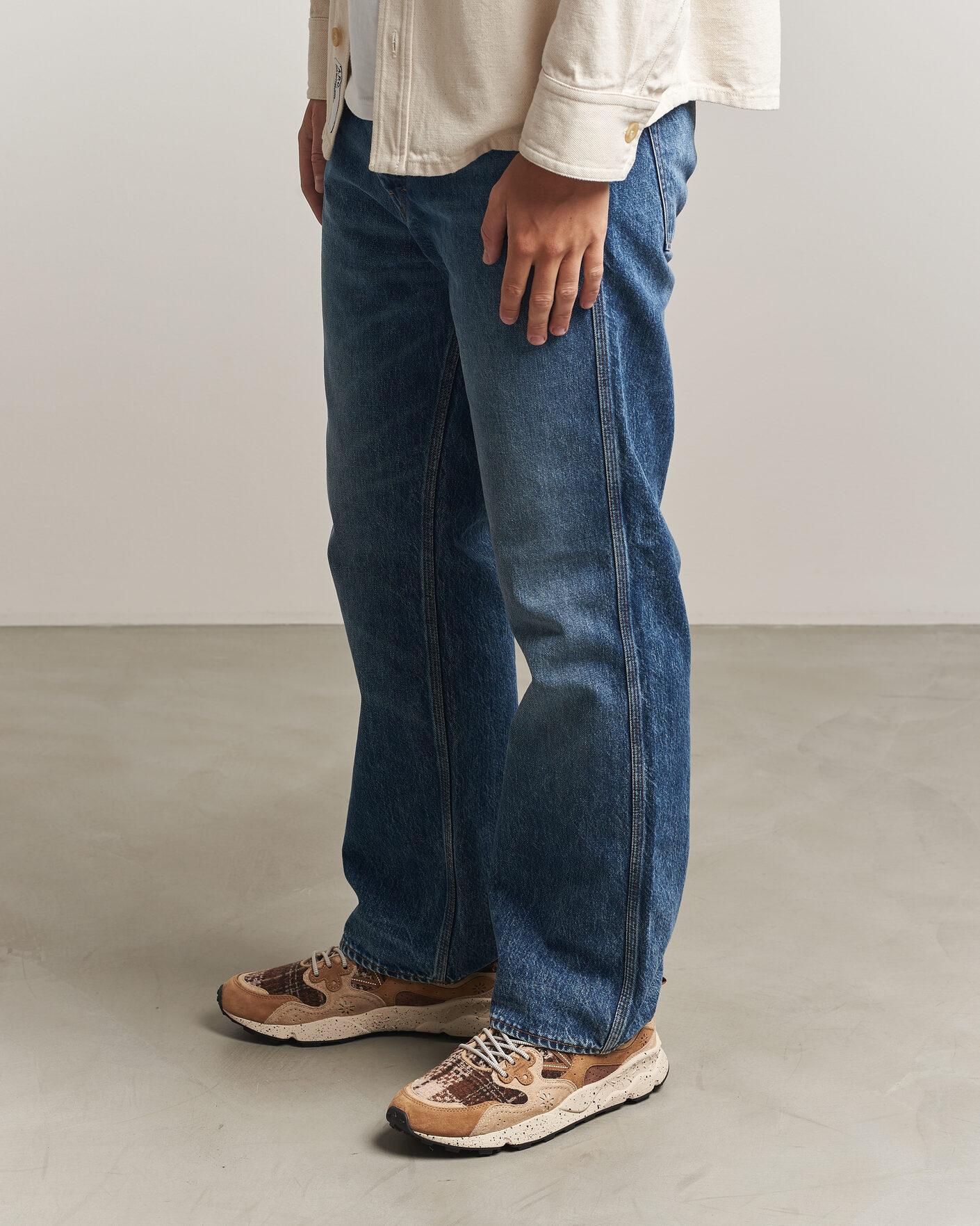 Homme | Baskets | Flower Mountain | Yamano 3 Suede/Wool Check Sneaker Brown