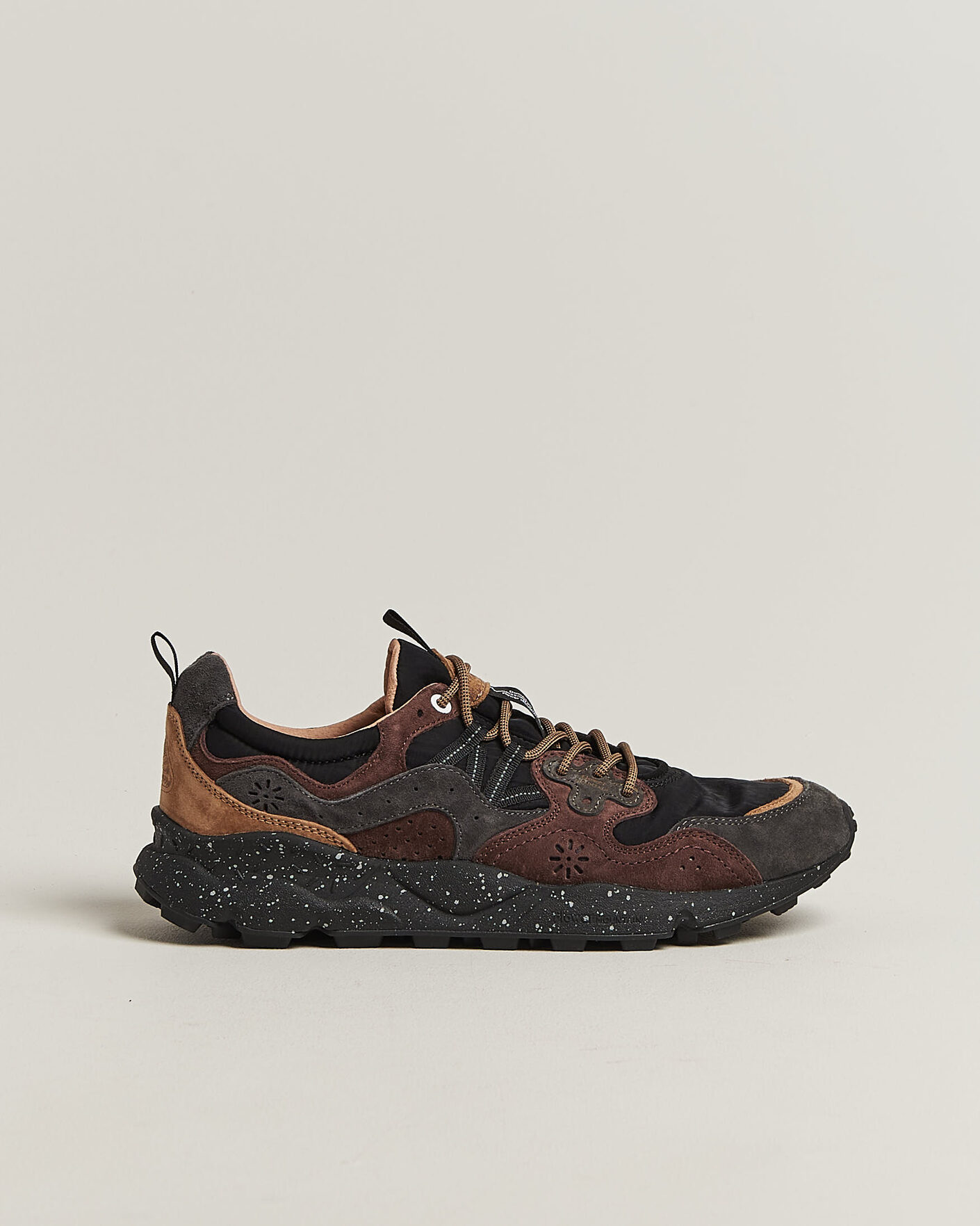 Heren | Sneakers | Flower Mountain | Yamano 3 Suede/Nylon Sneaker Black/Brown