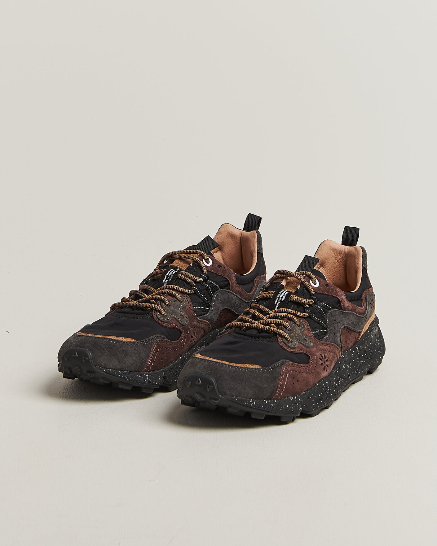 Homme | Baskets | Flower Mountain | Yamano 3 Suede/Nylon Sneaker Black/Brown