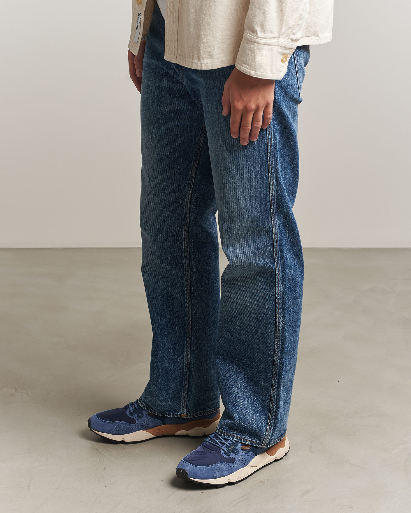 Heren | Sneakers | Flower Mountain | Yamano 3 Suede/Nylon Sneaker Navy/Blue