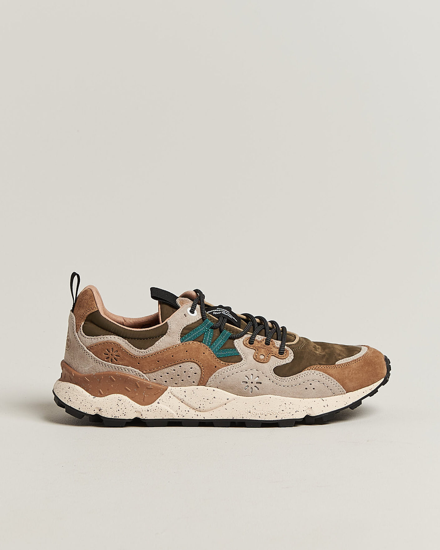 Homme | Baskets | Flower Mountain | Yamano 3 Suede/Nylon Sneaker Cream/Brown