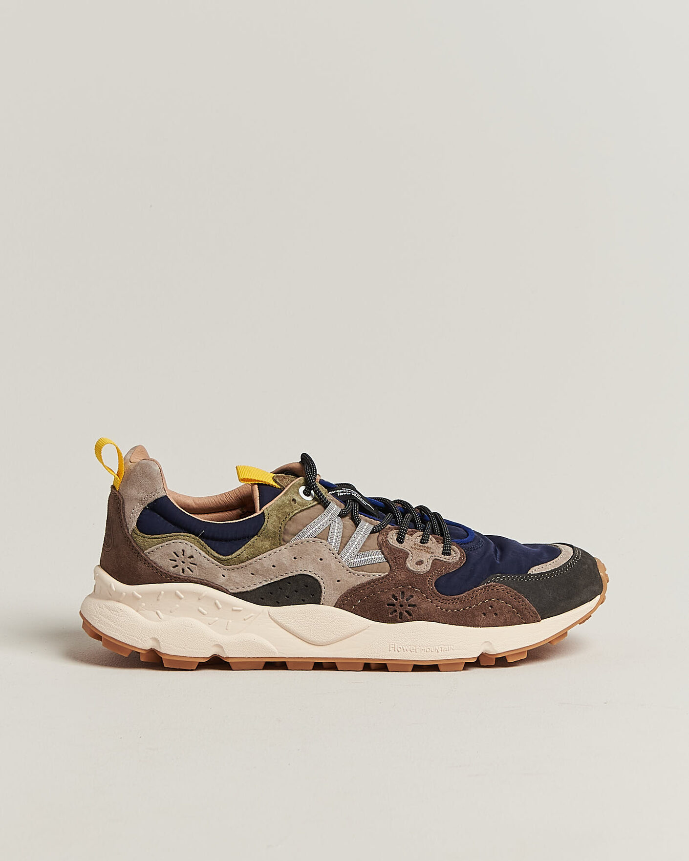Homme | Baskets | Flower Mountain | Yamano 3 Suede/Nylon Sneaker Dark Grey/Brown