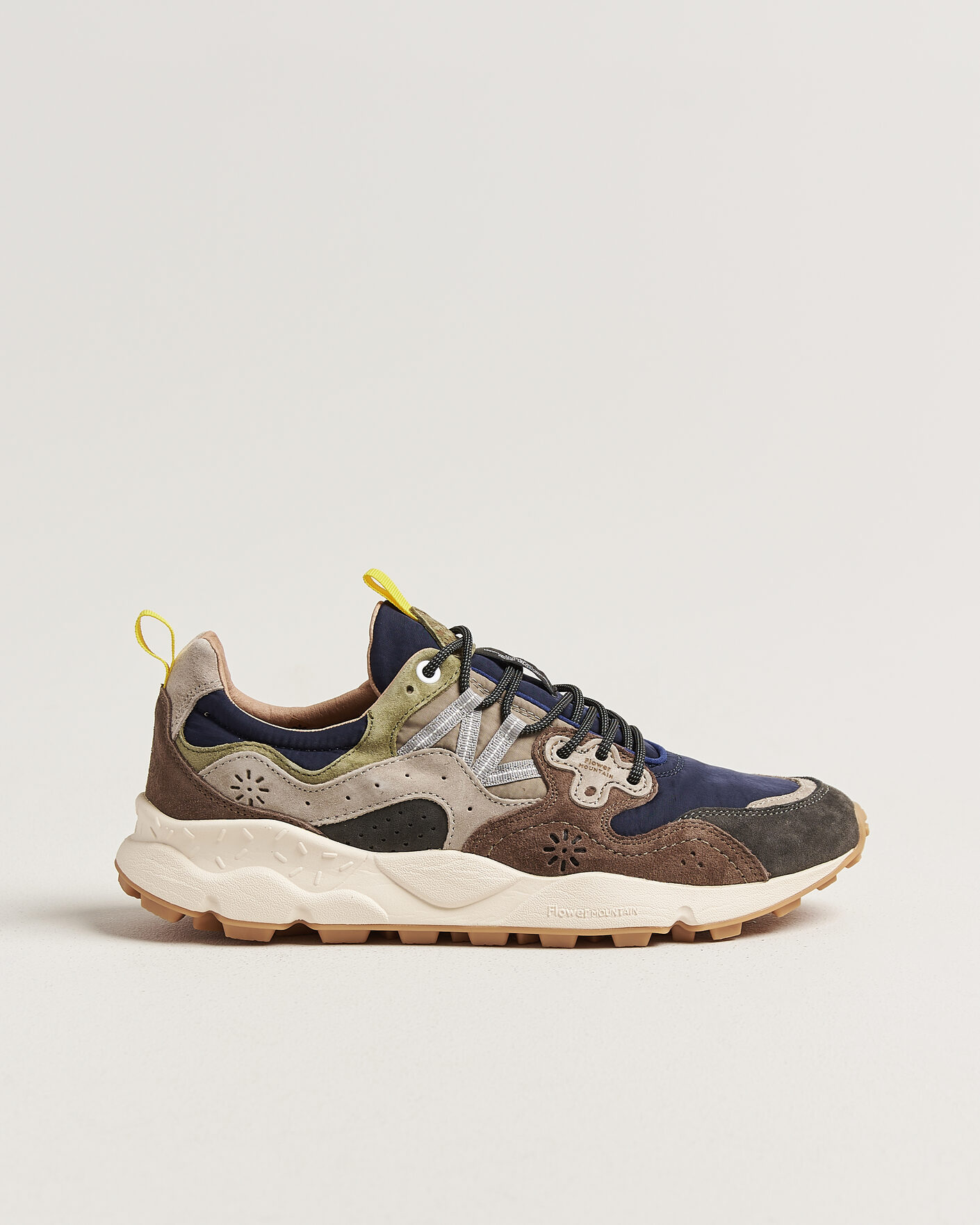 Heren | Sneakers | Flower Mountain | Yamano 3 Suede/Nylon Sneaker Dark Grey/Brown