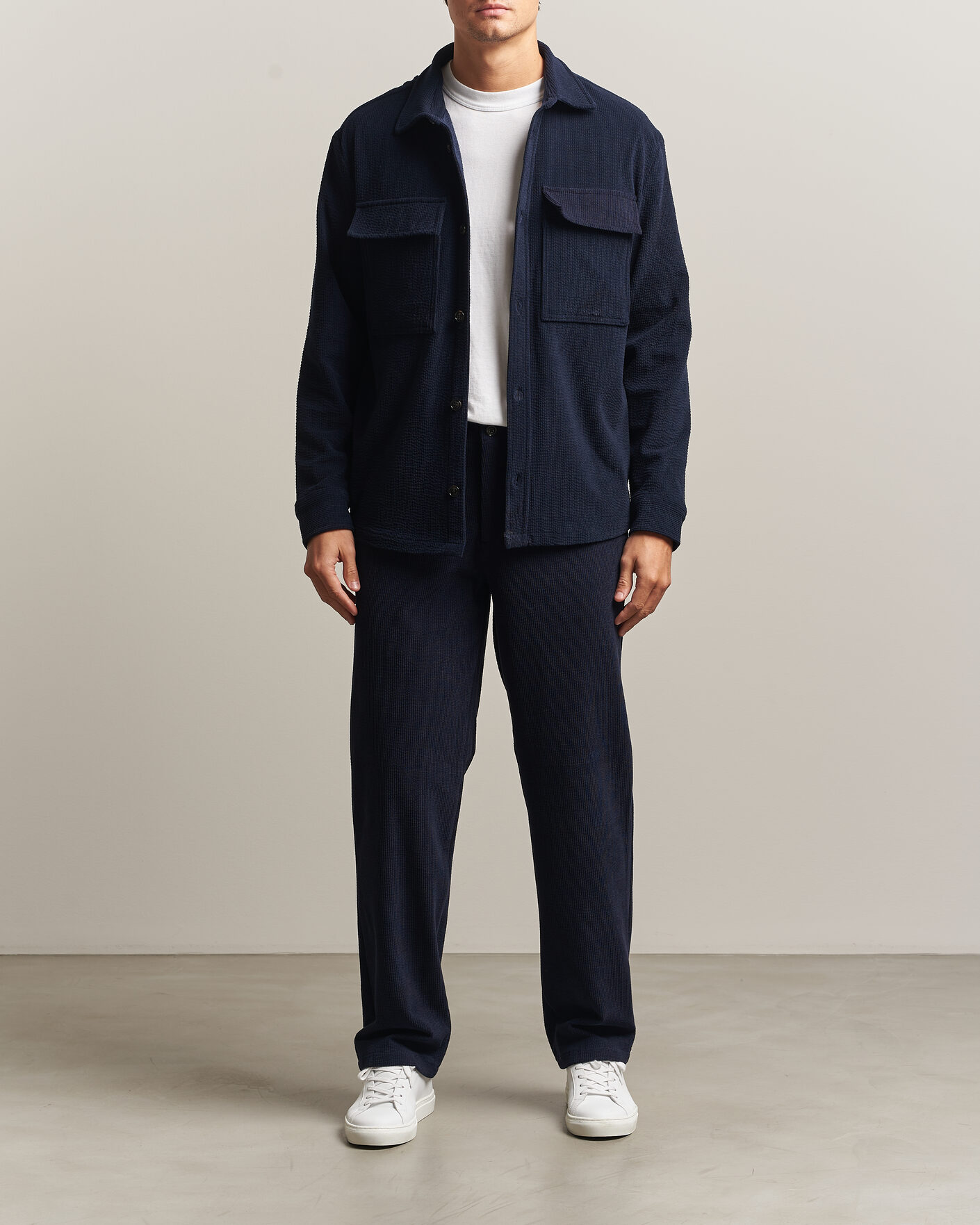 Heren | Broeken | J.Lindeberg | Logan Drape Cord Pants JL Navy