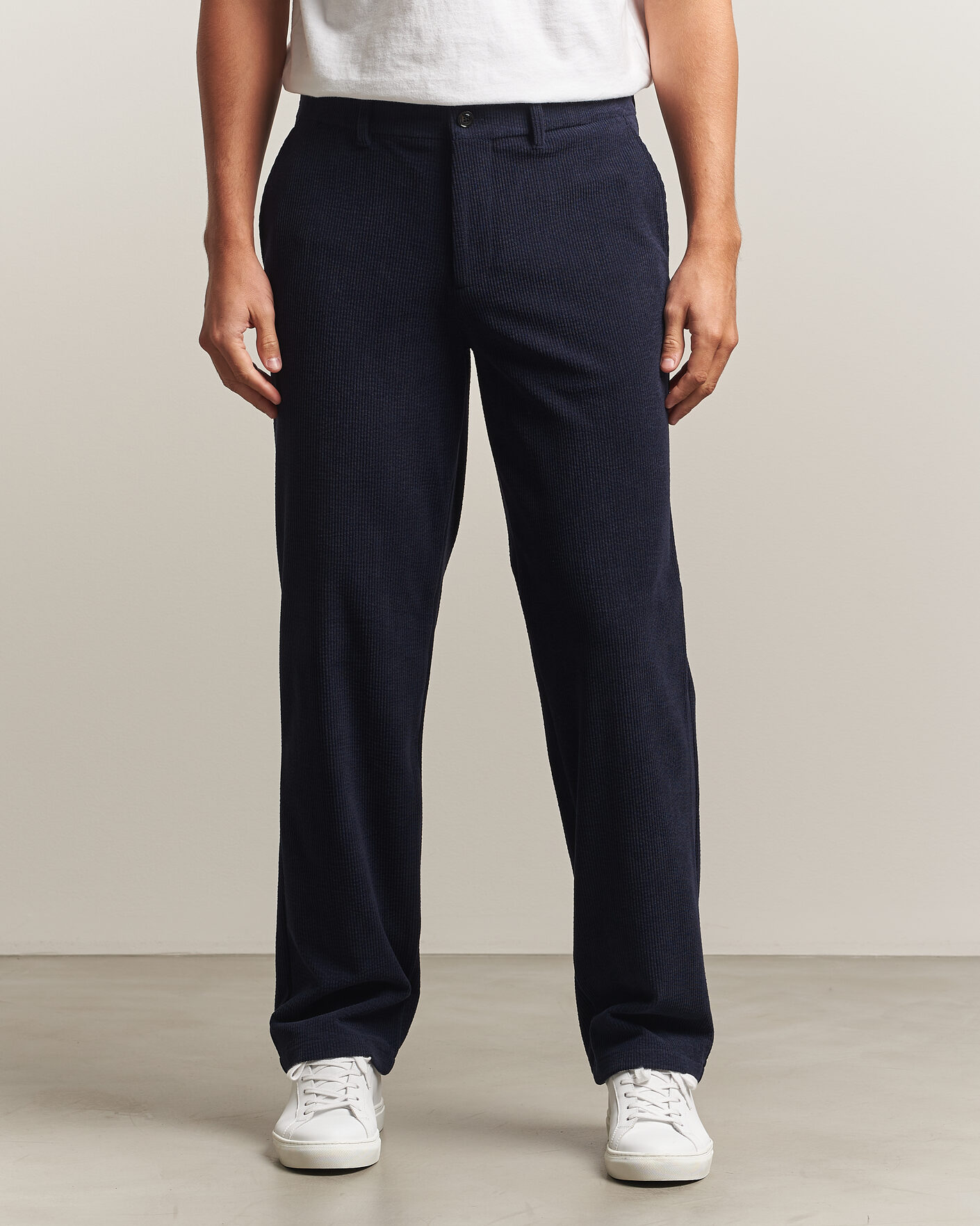 Heren | Broeken | J.Lindeberg | Logan Drape Cord Pants JL Navy