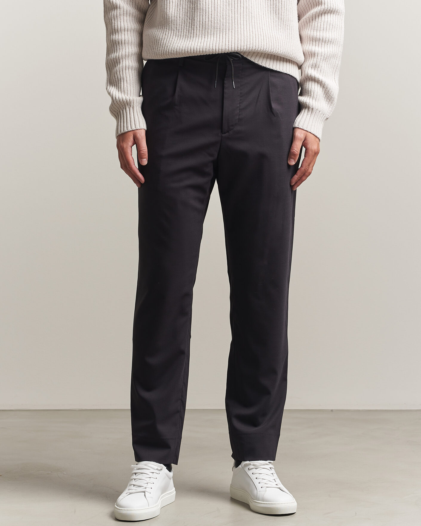 Homme | Pantalons | J.Lindeberg | Harris Stretch Wool Pants Black