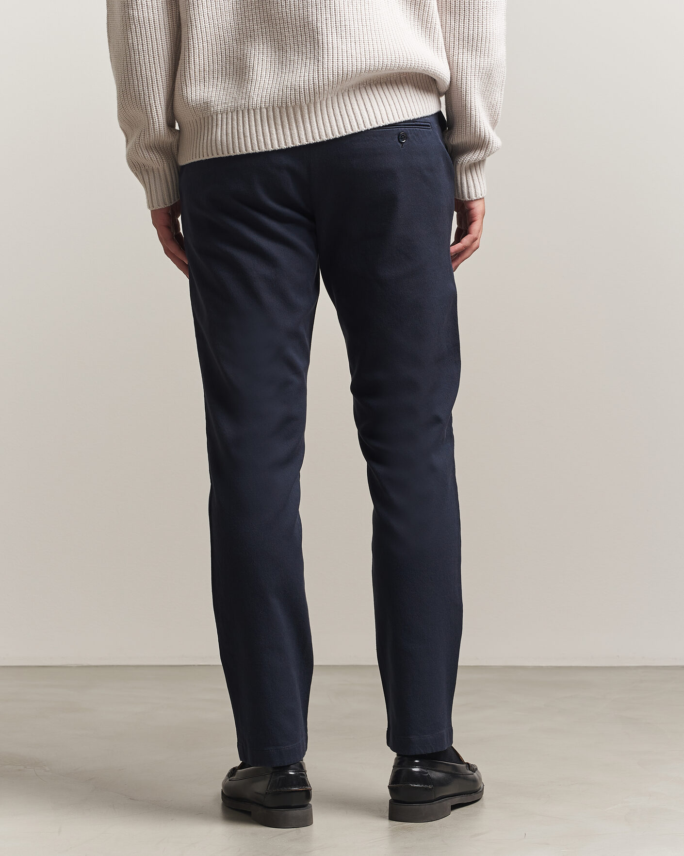 Heren | Broeken | J.Lindeberg | Chase Stretch Flannel Trousers JL Navy