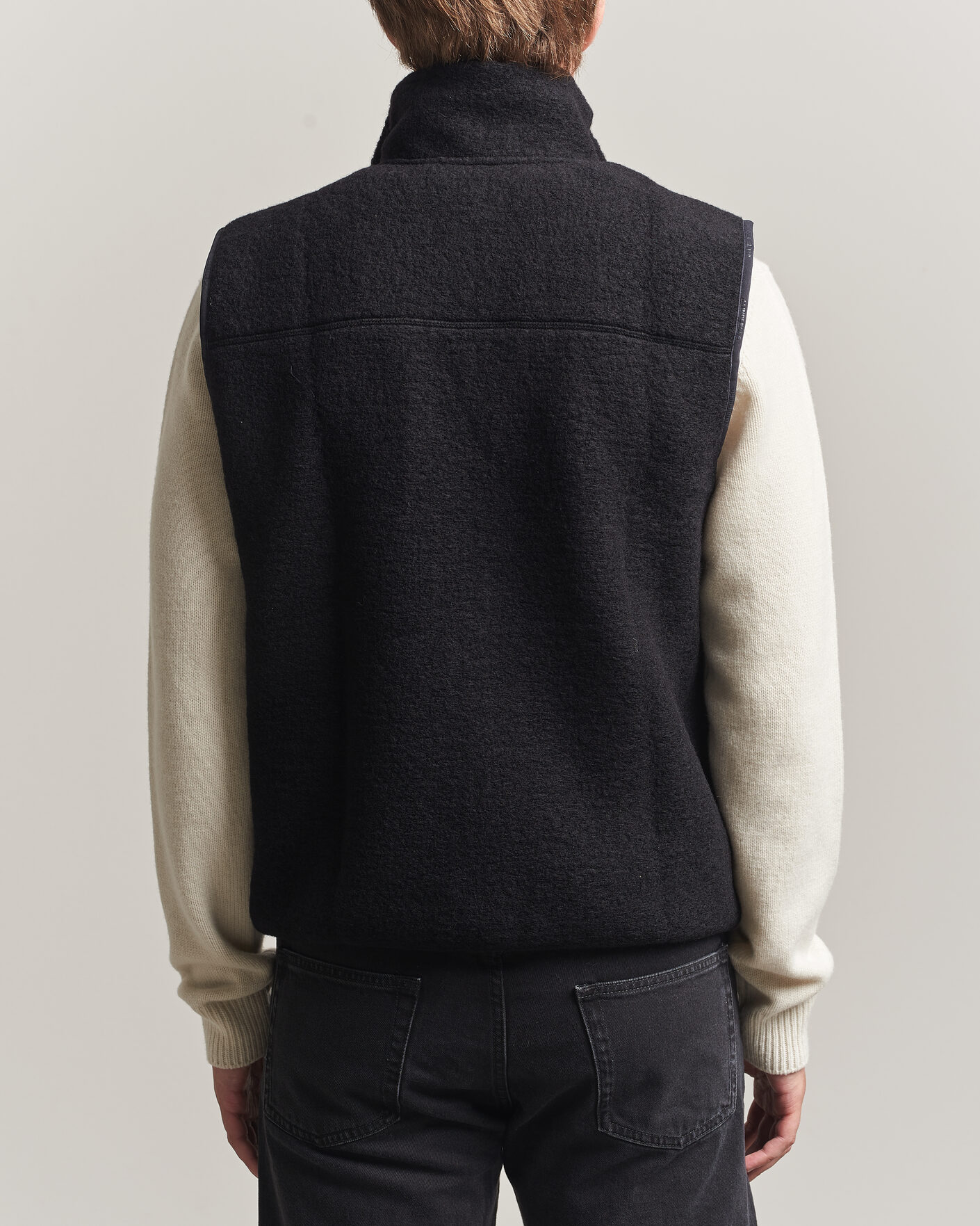 Homme | Gilets | J.Lindeberg | Duncan Wool Fleece Vest Black