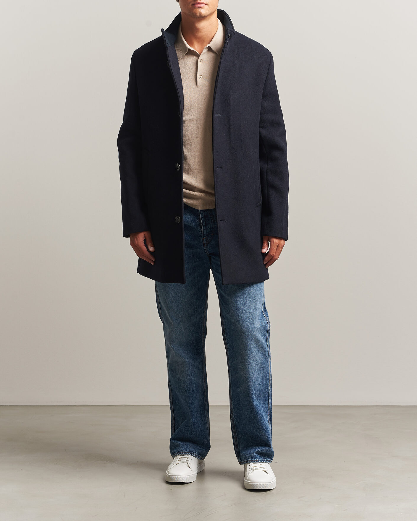 Heren | Jassen | J.Lindeberg | Lexon Wool Coat JL Navy
