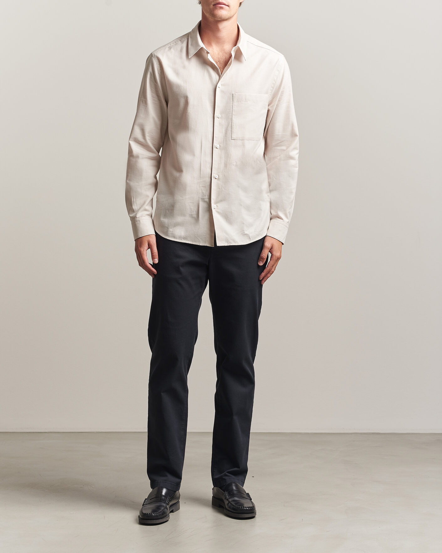 Heren | Overhemden | J.Lindeberg | Marlon Flannel Shirt Moonbeam