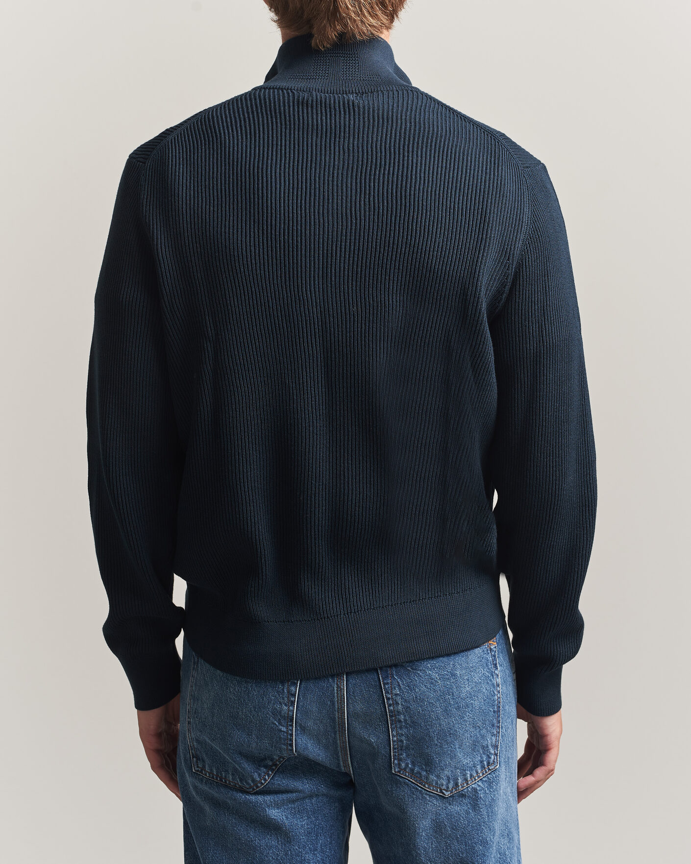Heren | Truien | J.Lindeberg | Alexis Cotton Full Zip JL Navy