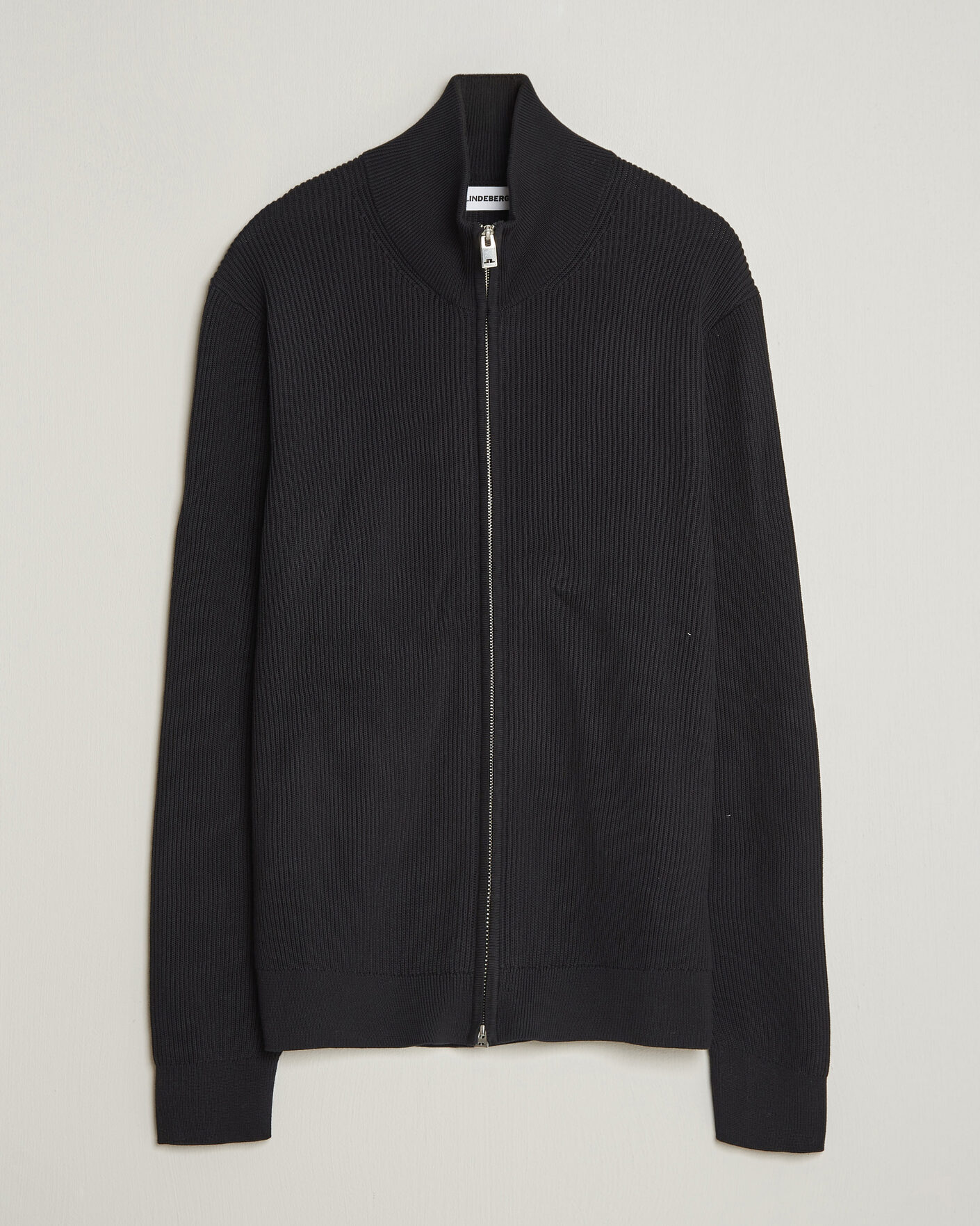 Heren | Truien | J.Lindeberg | Alexis Cotton Full Zip Black