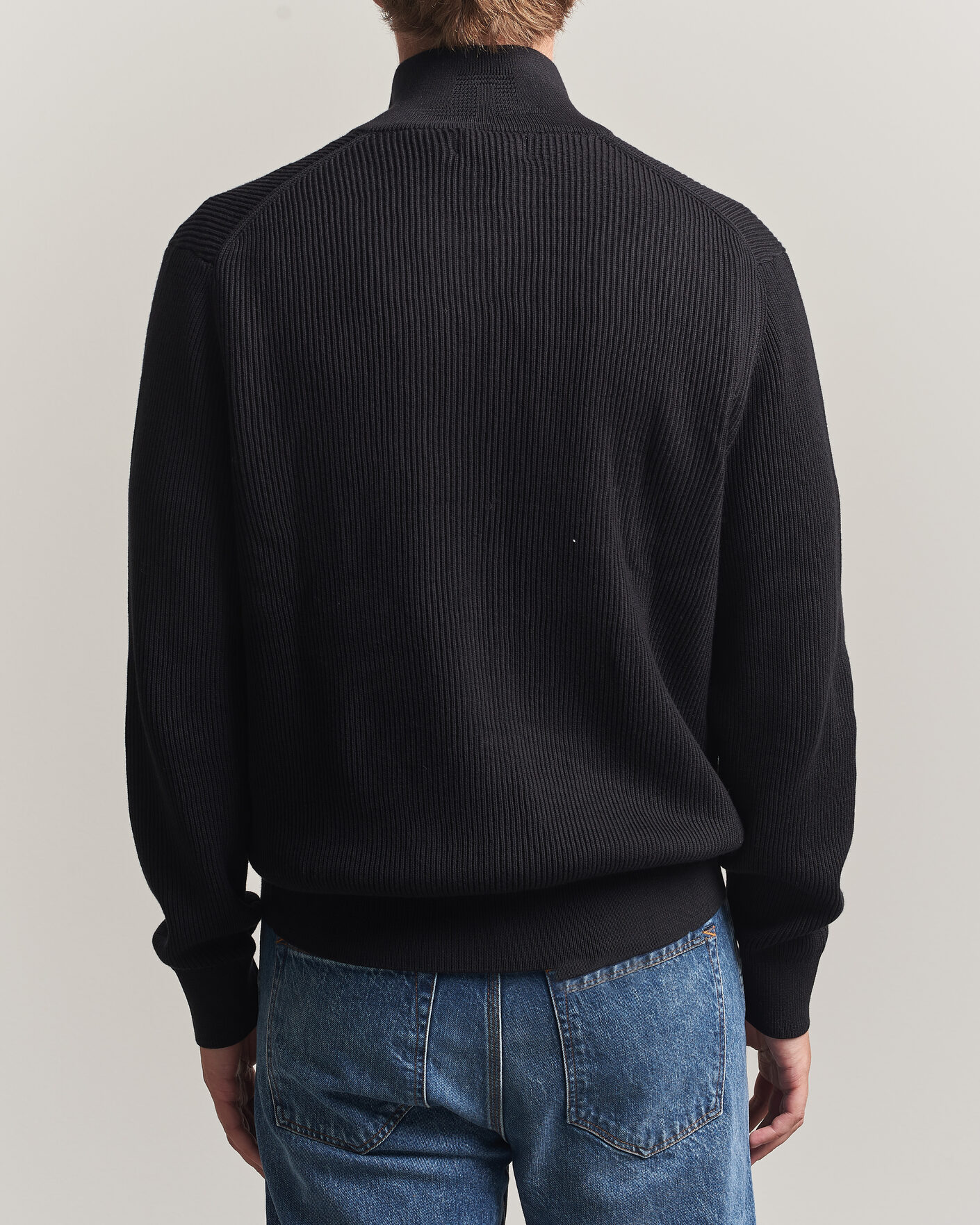 Heren | Truien | J.Lindeberg | Alexis Cotton Full Zip Black