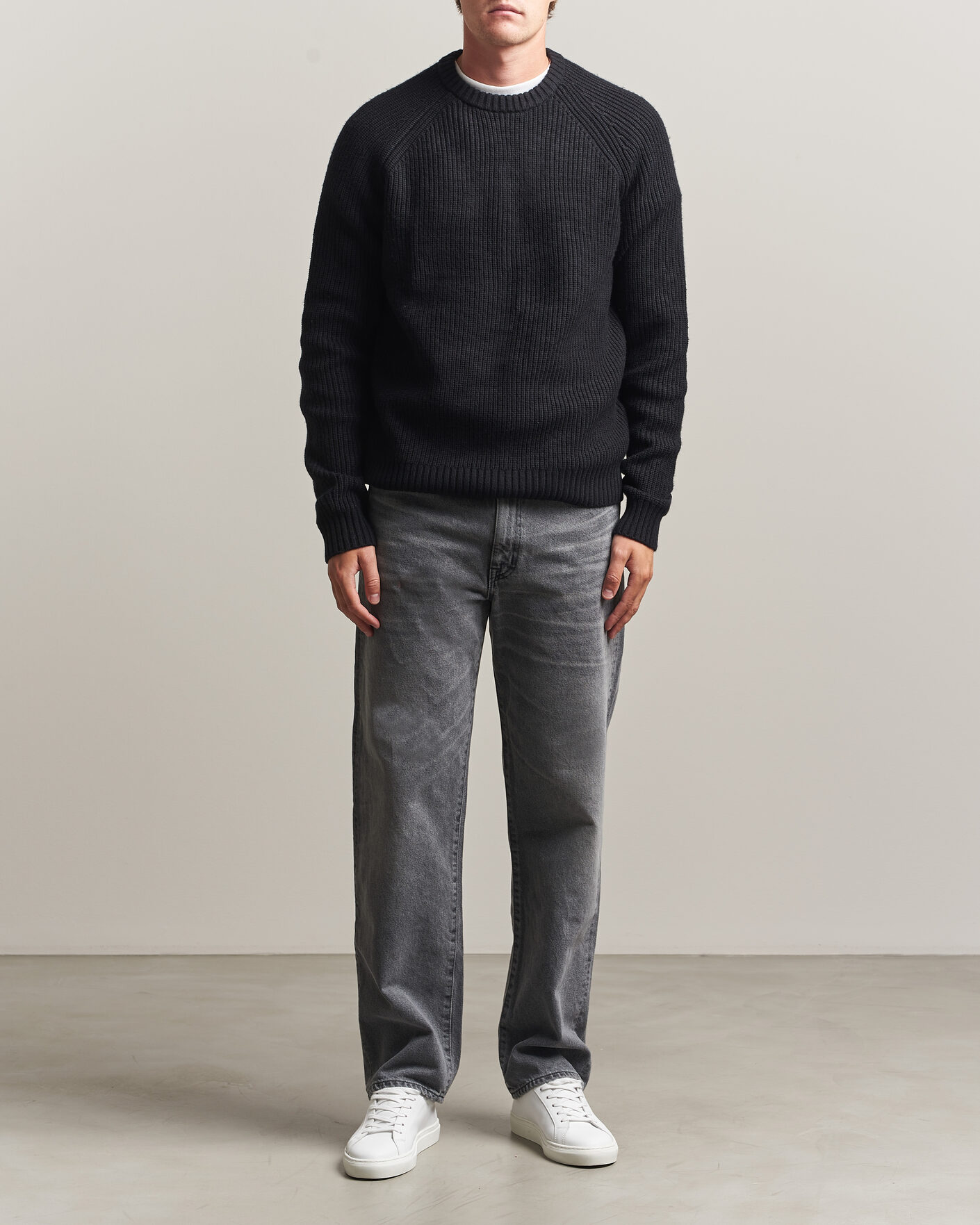 Homme | Pulls Et Tricots | J.Lindeberg | Hallow Wool Blend Knitted Sweater Black