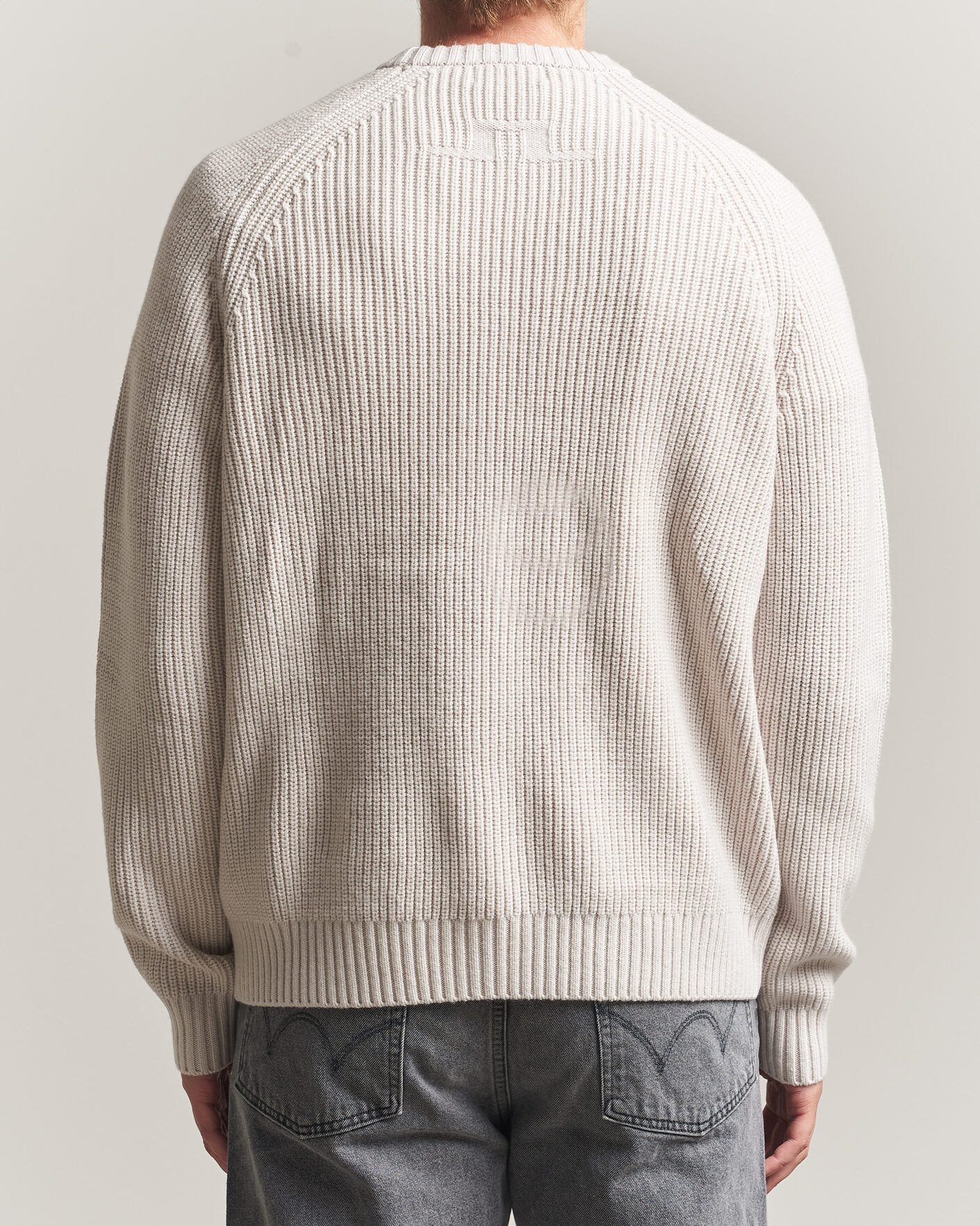 Homme | Pulls Et Tricots | J.Lindeberg | Hallow Wool Blend Knitted Sweater Moonbeam