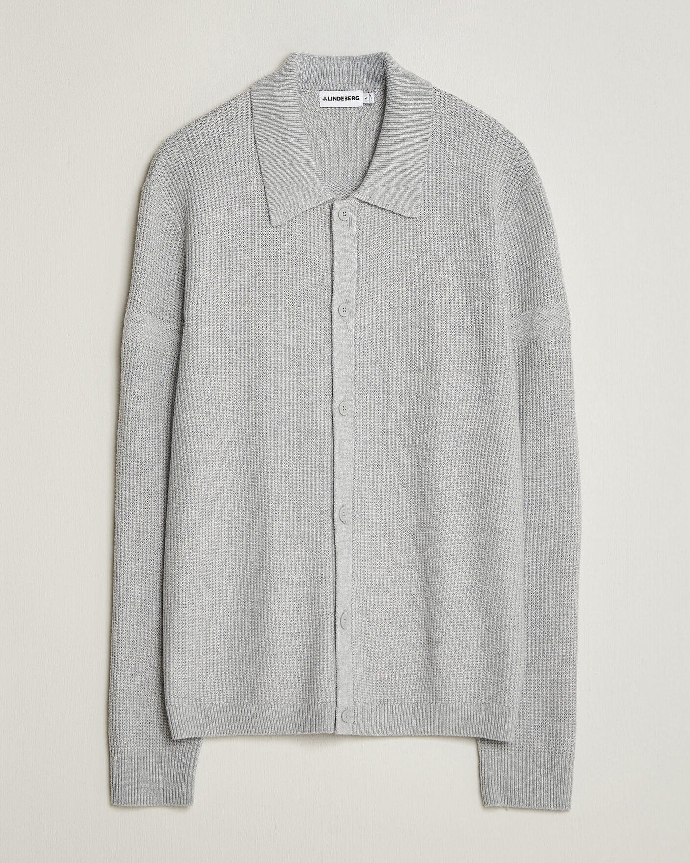Heren | Truien | J.Lindeberg | Willem Knitted Cardigan Light Grey Melange