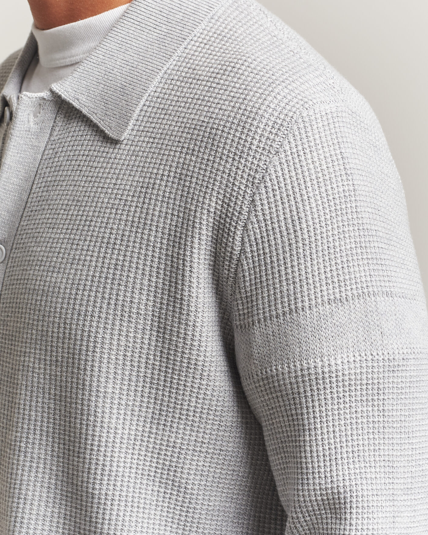 Heren | Truien | J.Lindeberg | Willem Knitted Cardigan Light Grey Melange