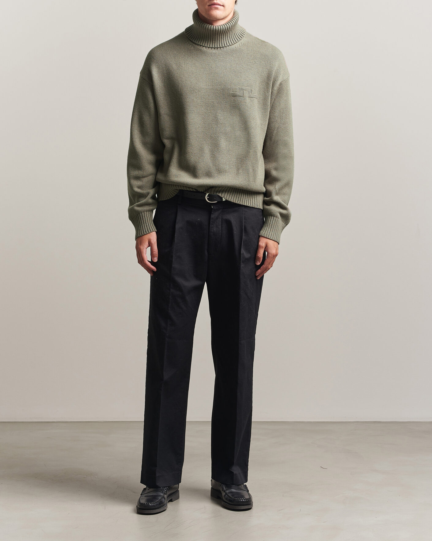 Homme | Pulls Et Tricots | J.Lindeberg | Eddy Wool/Cotton Knitted Turtleneck Brindle