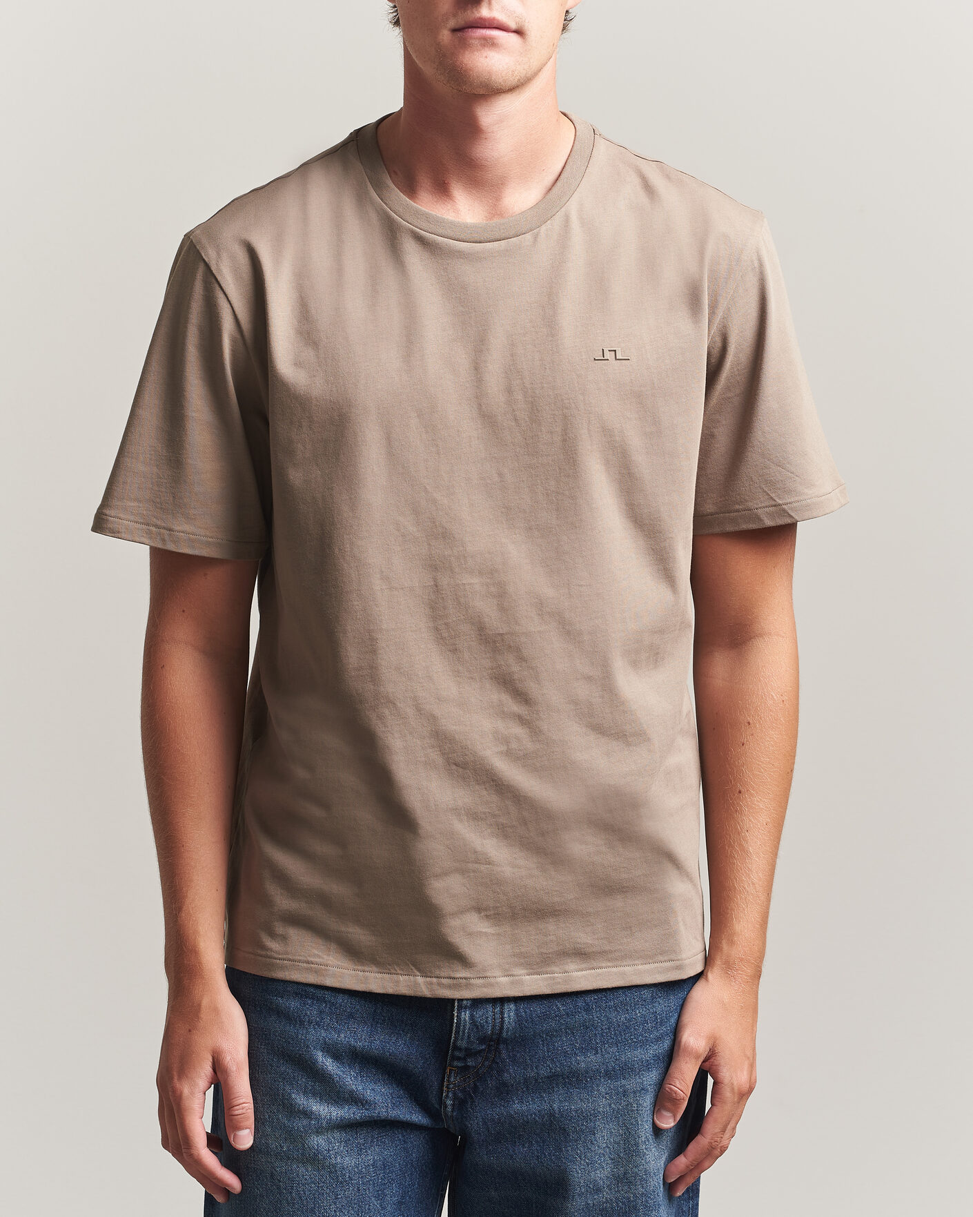 Heren | T-shirts | J.Lindeberg | Alpha Crew Neck T-Shirt Brindle