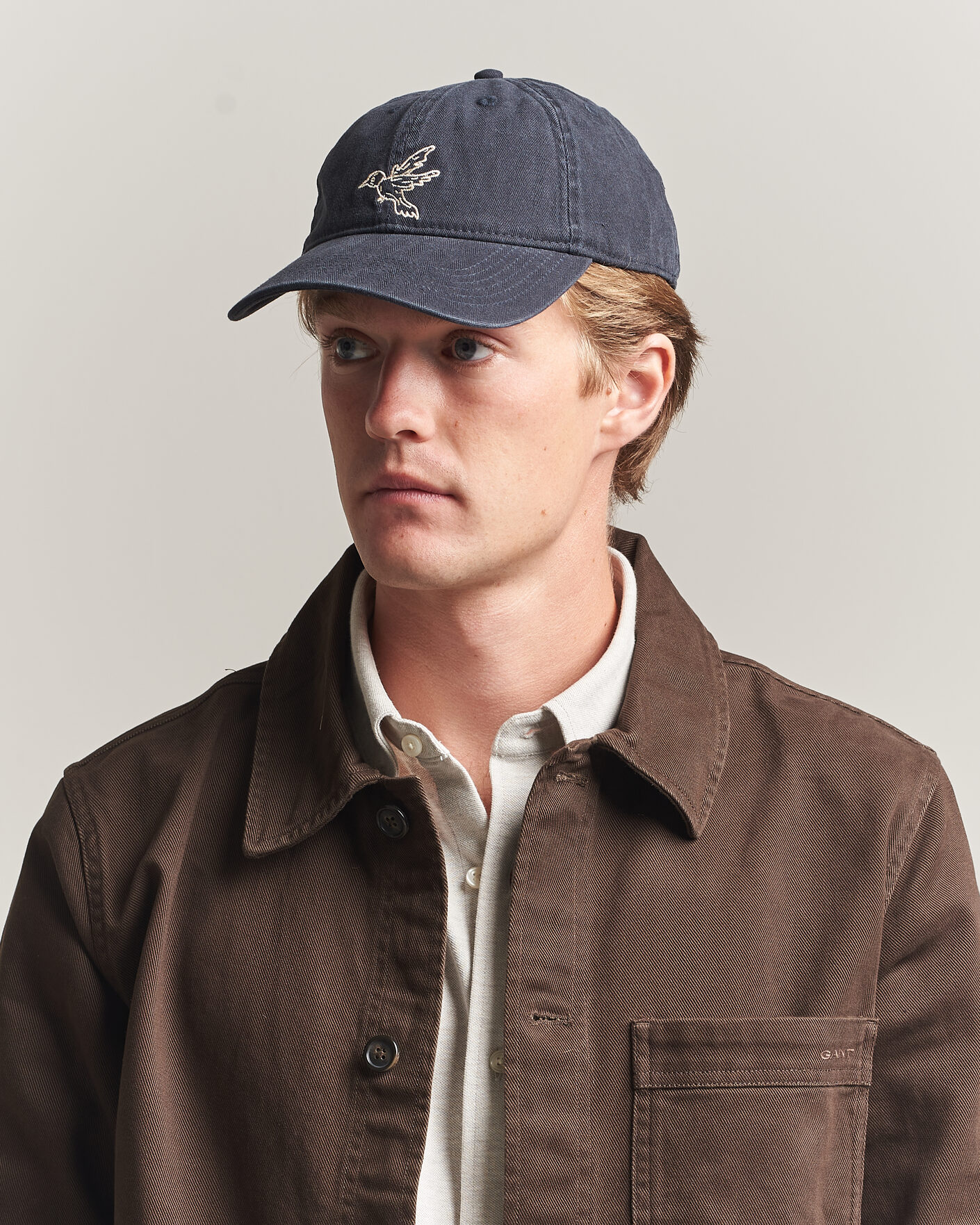 Homme | Bobs Et Casquettes | Forét | Bird Washed Herringbone Cap Navy