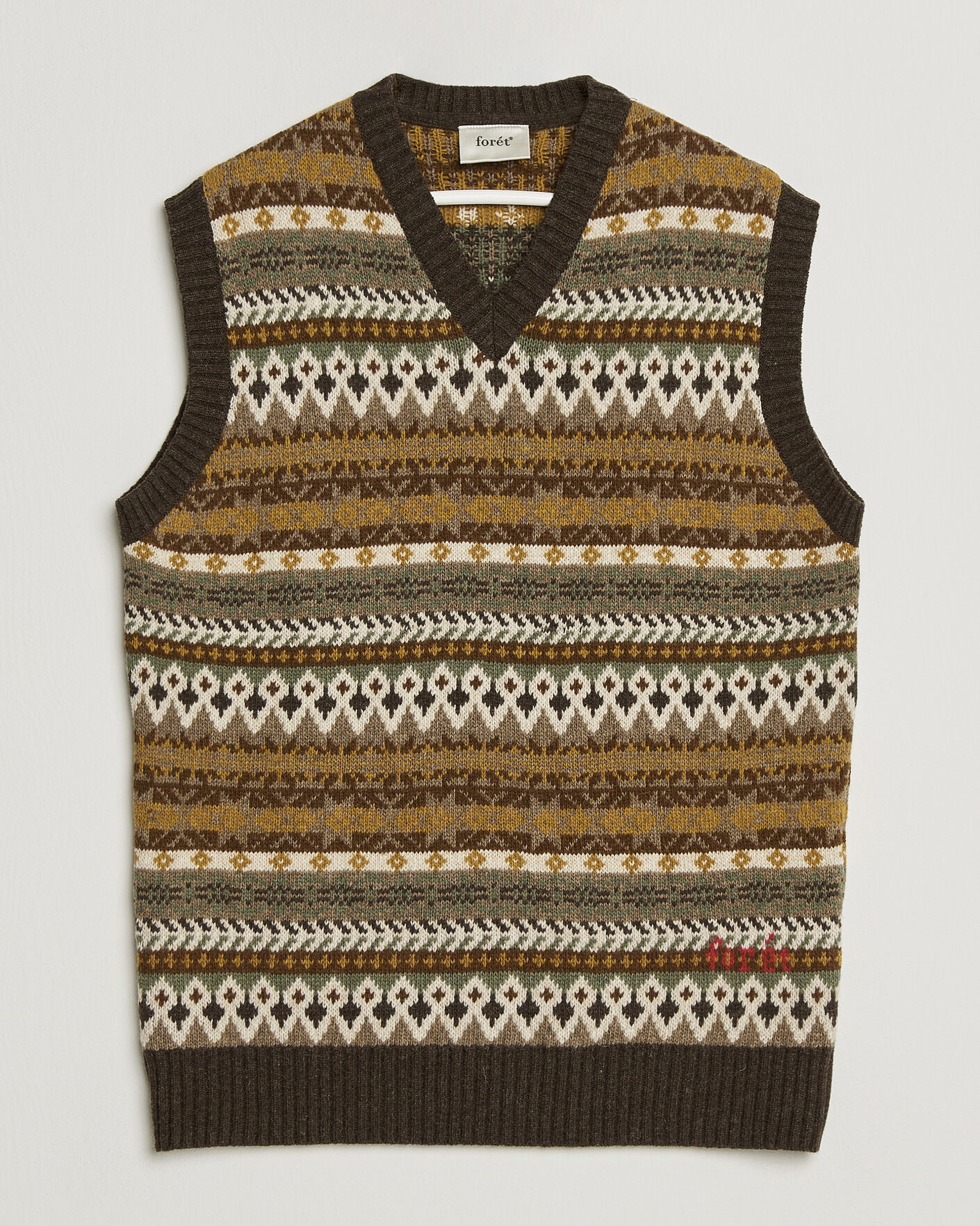 Homme | Pulls Et Tricots | Forét | Fairisle Lambswool Vest Thyme