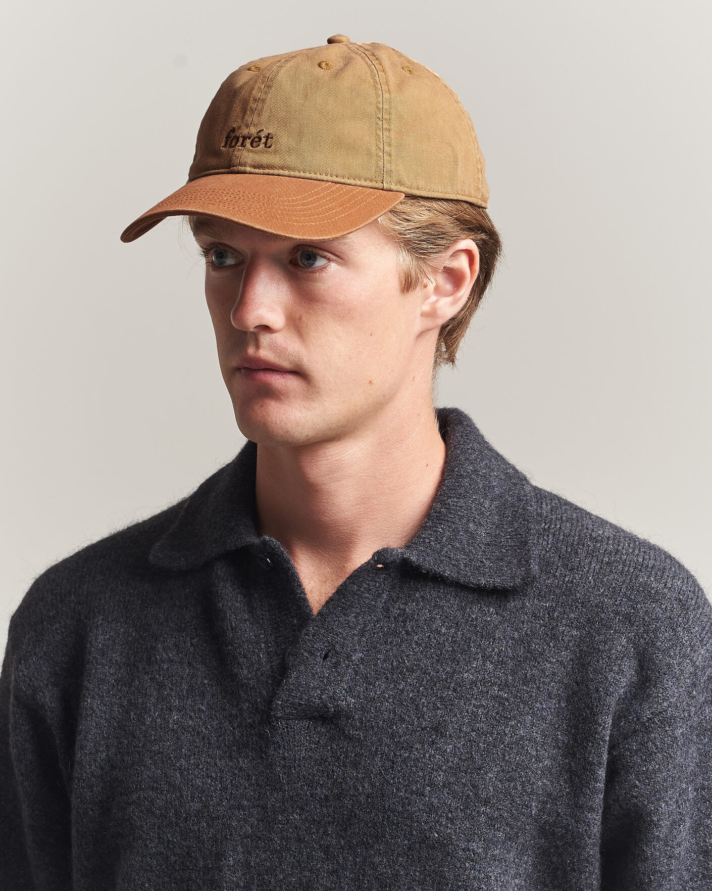 Homme | Bobs Et Casquettes | Forét | Hawk Washed 2-Tone Cap Khaki/Brown