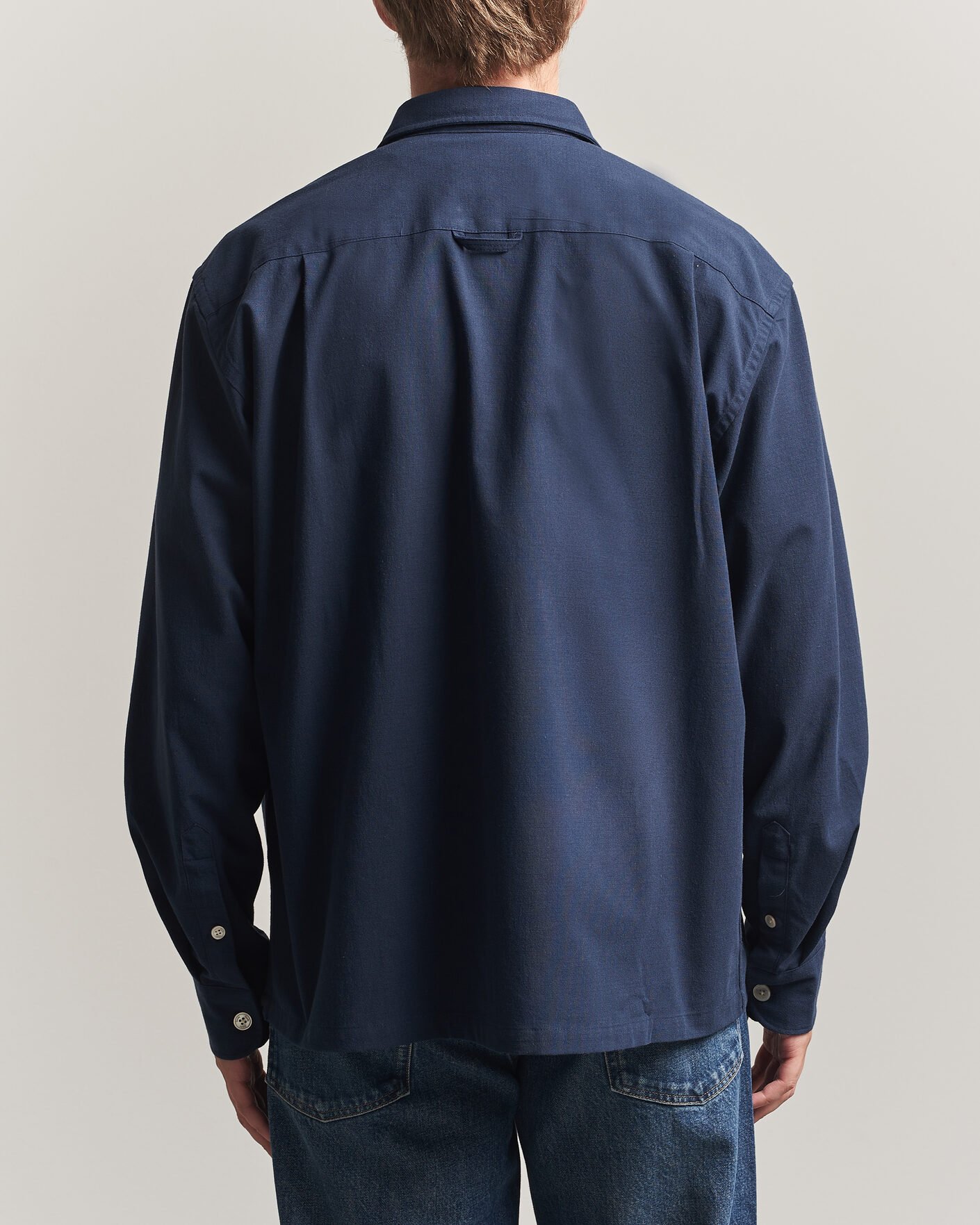 Homme | Chemises | Forét | Lunar Relaxed Fit Textured Overshirt Navy