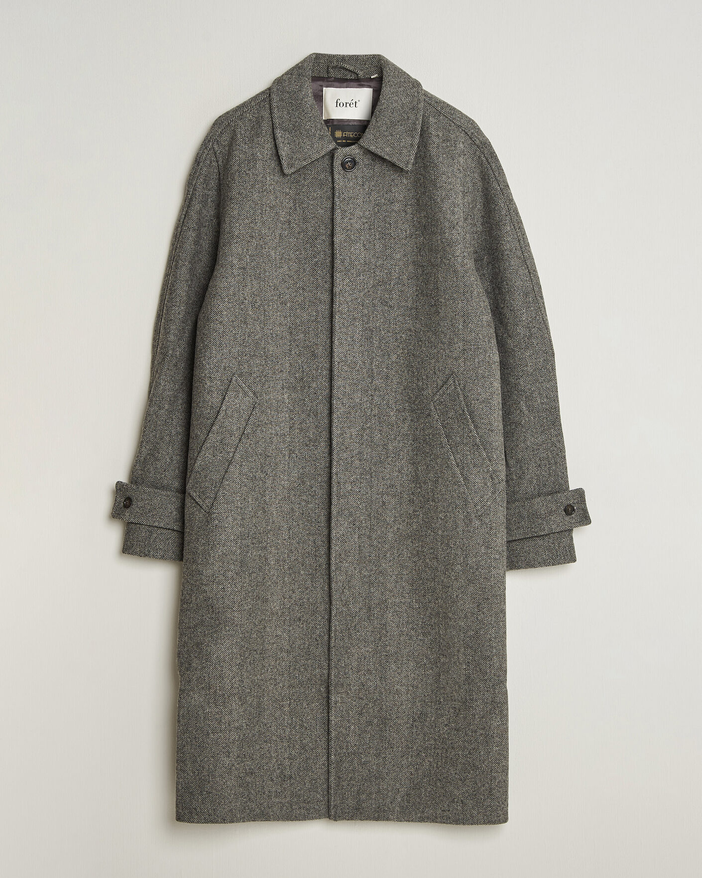 Homme | Manteaux Et Vestes | Forét | Pine Wool Coat Grey Herringbone