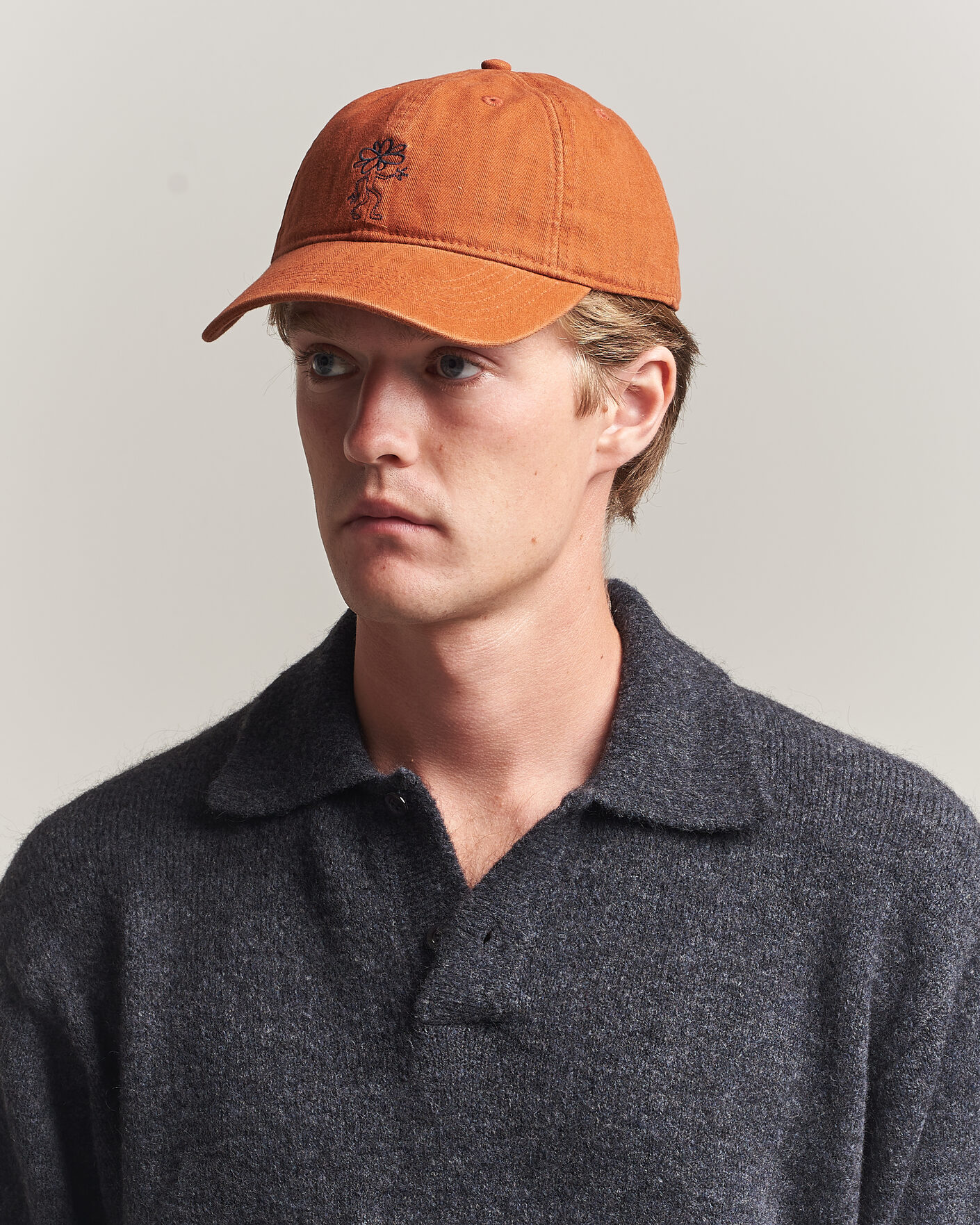 Heren | Hoeden en petten | Forét | Tree Washed Herringbone Cap Brown