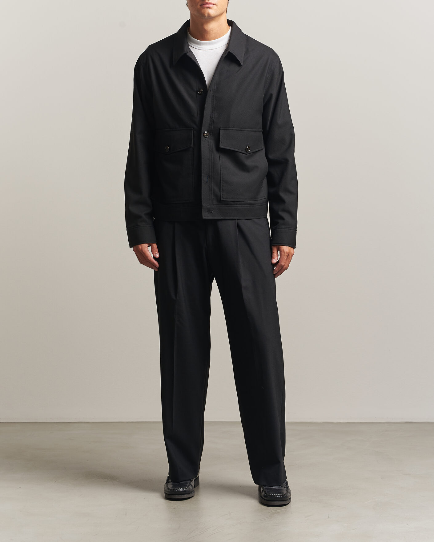 Heren | Jassen | J.Lindeberg | Jevin Brushed Twill Jacket Black