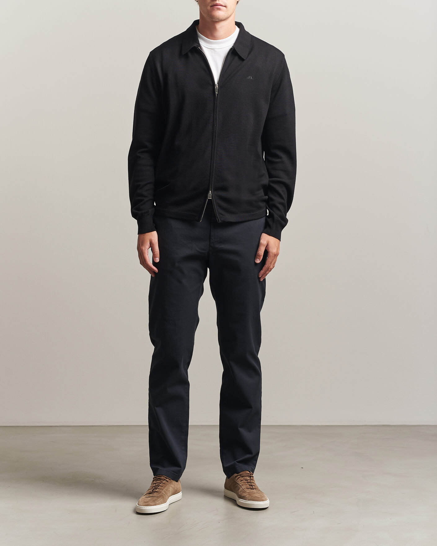 Homme | Pulls Et Tricots | J.Lindeberg | Kaleb Merino Full Zip Black