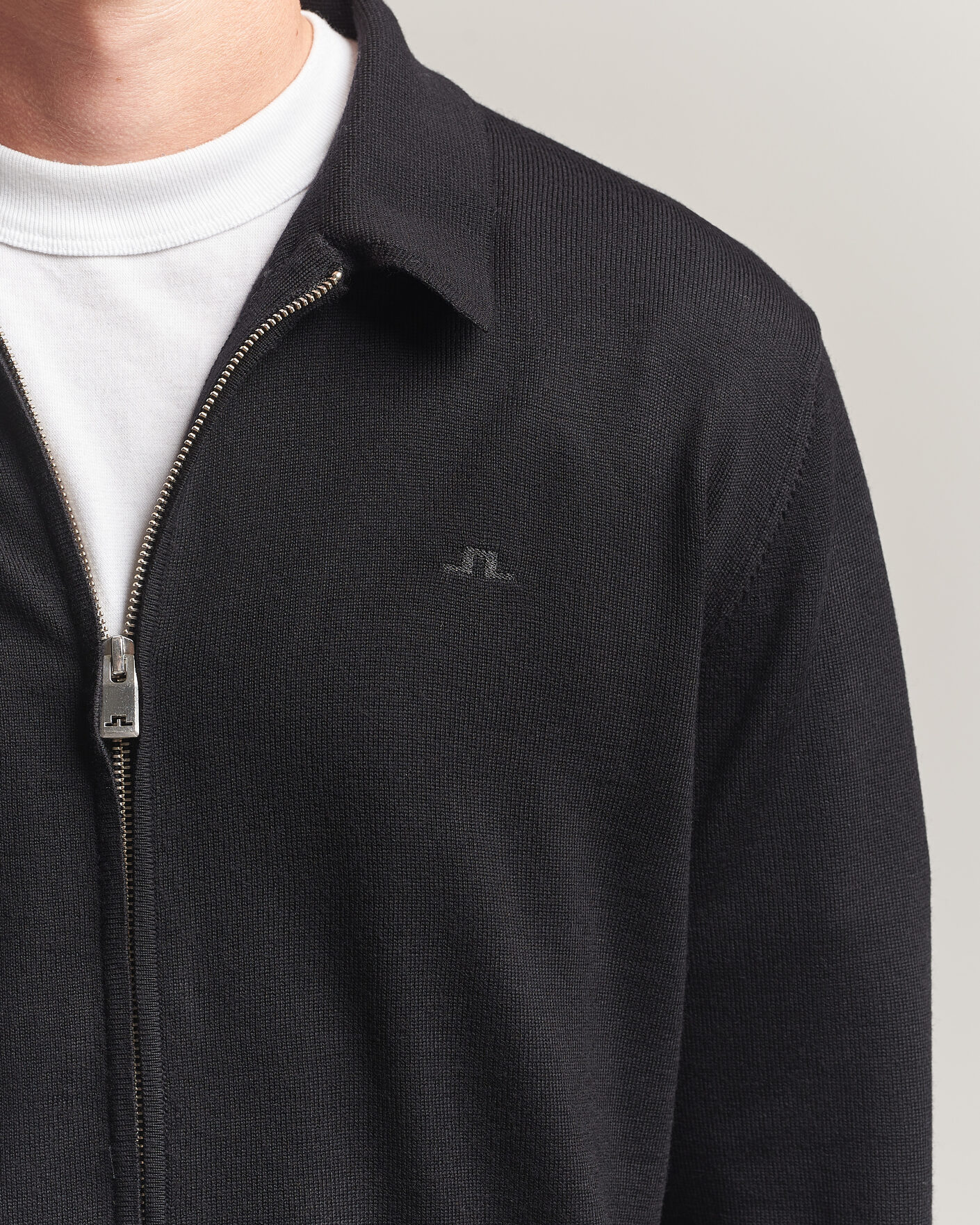 Homme | Pulls Et Tricots | J.Lindeberg | Kaleb Merino Full Zip Black